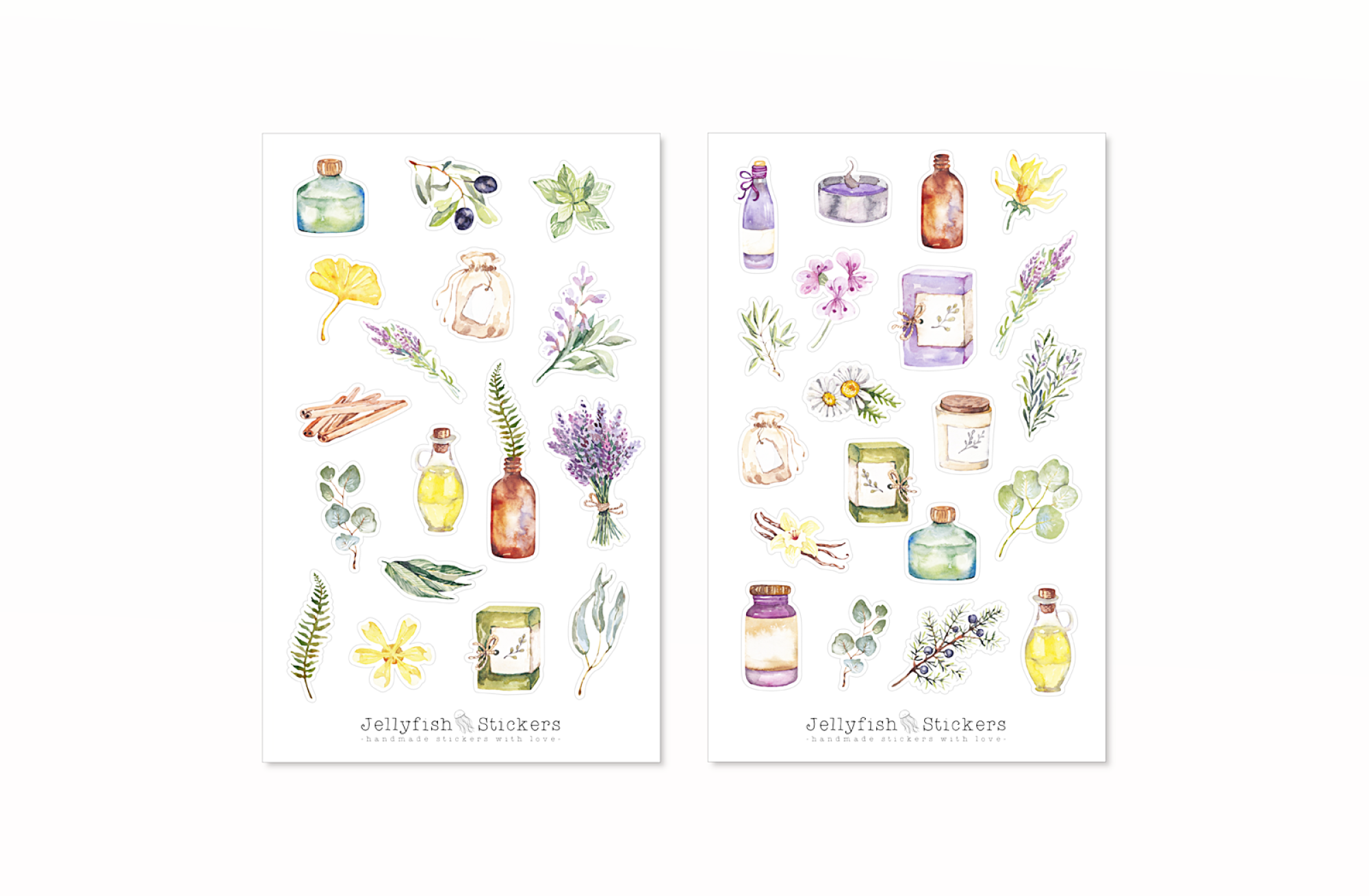 Kräuter und Pflanzen Sticker Set