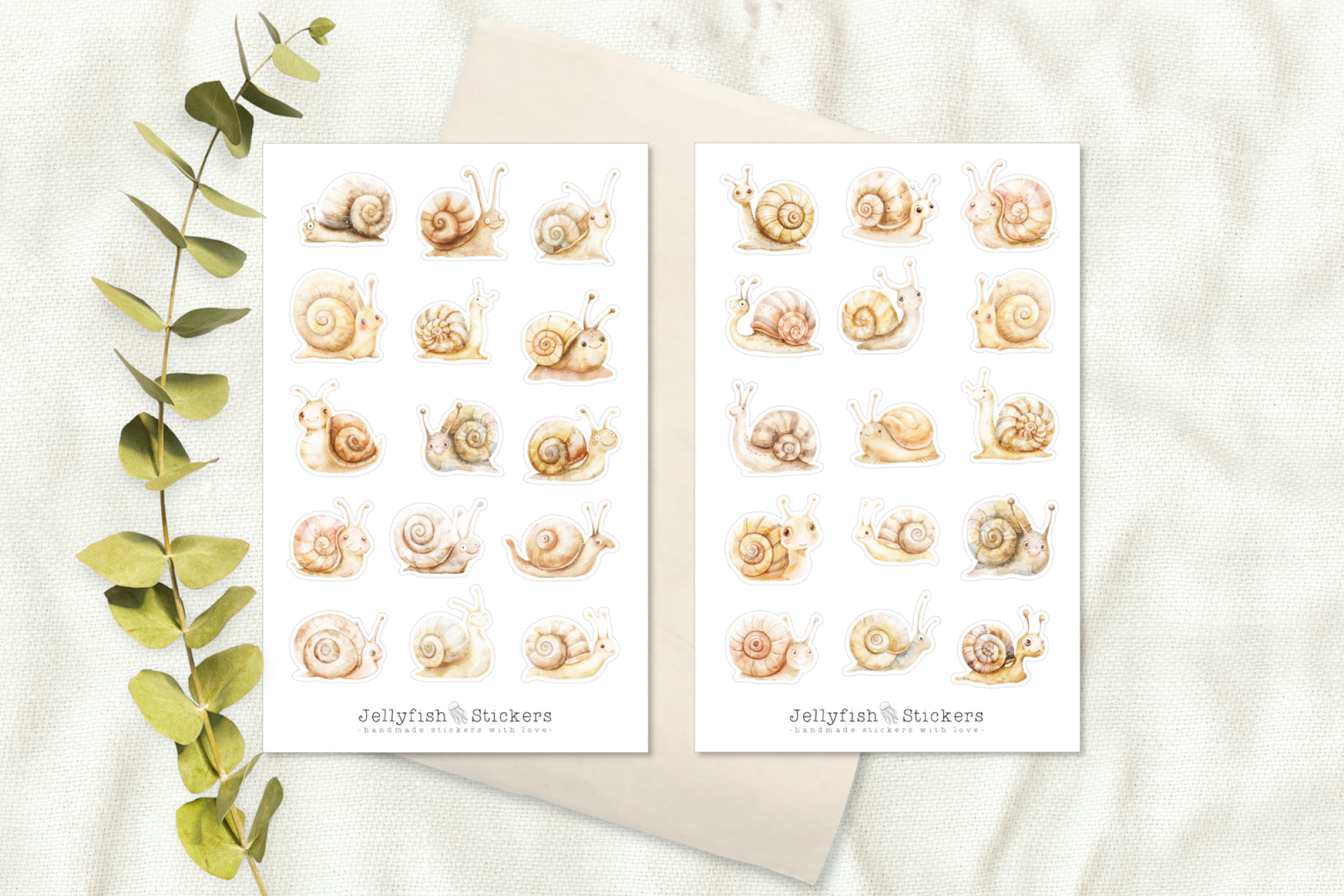 Schnecken Sticker Set