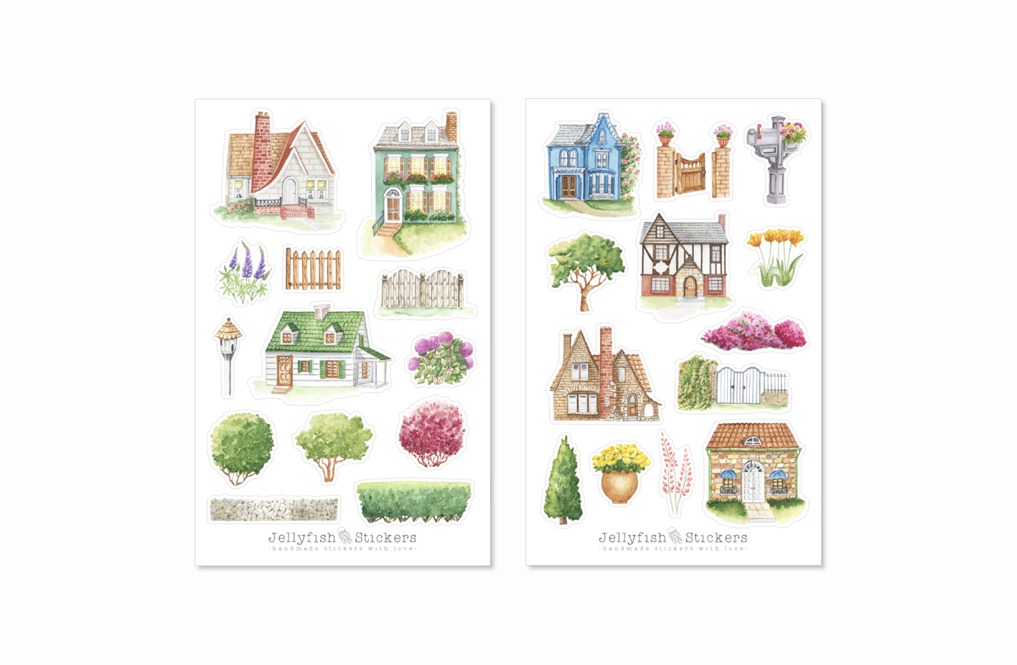 Zuhause und Garten Sticker Set