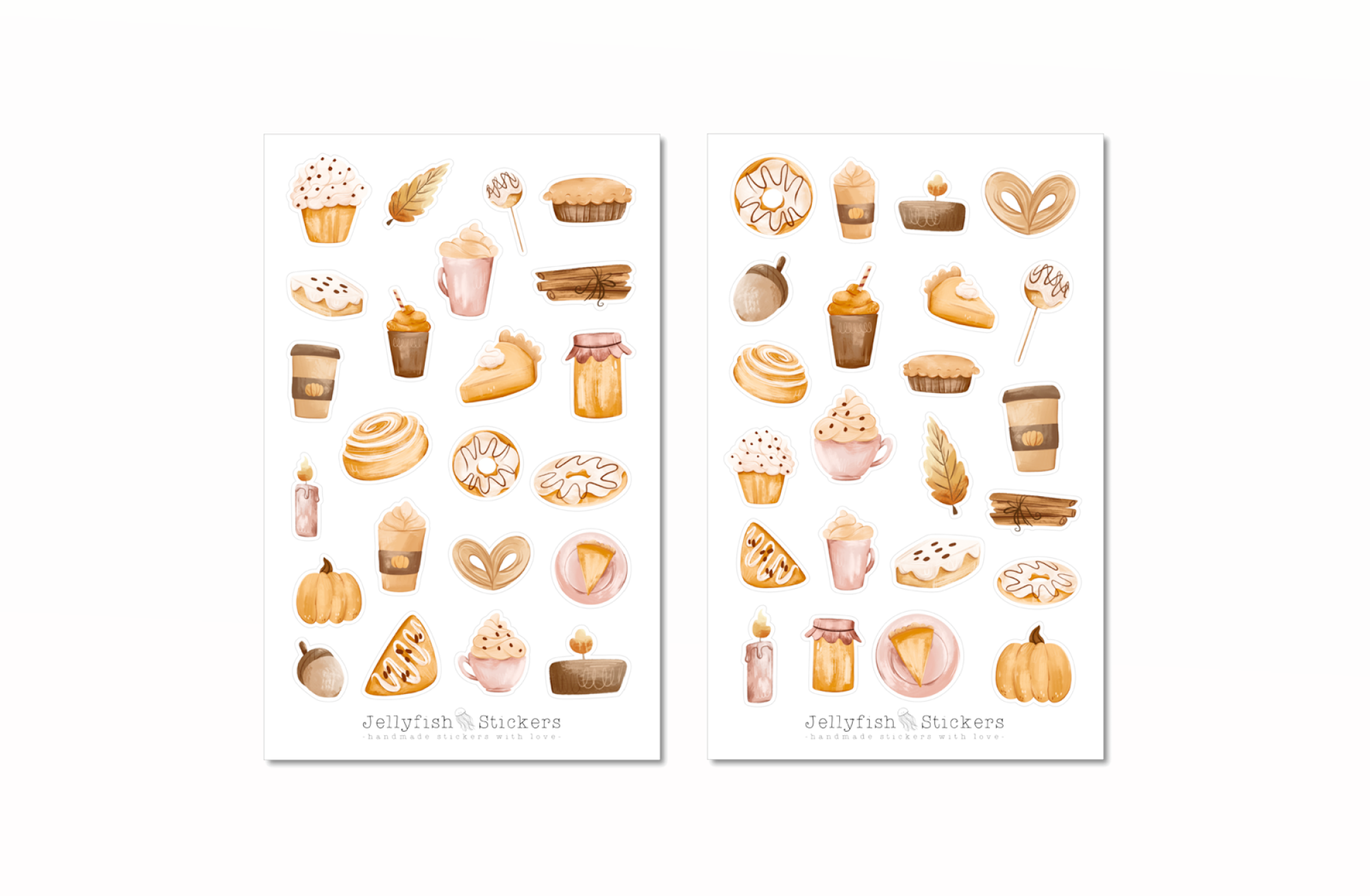 Herbst Gebäck Sticker Set