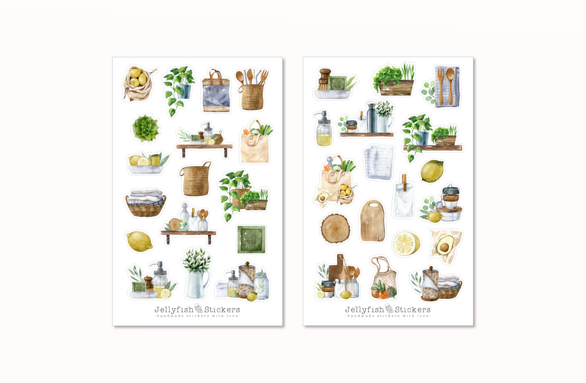 Nachhaltige Küche Sticker Set