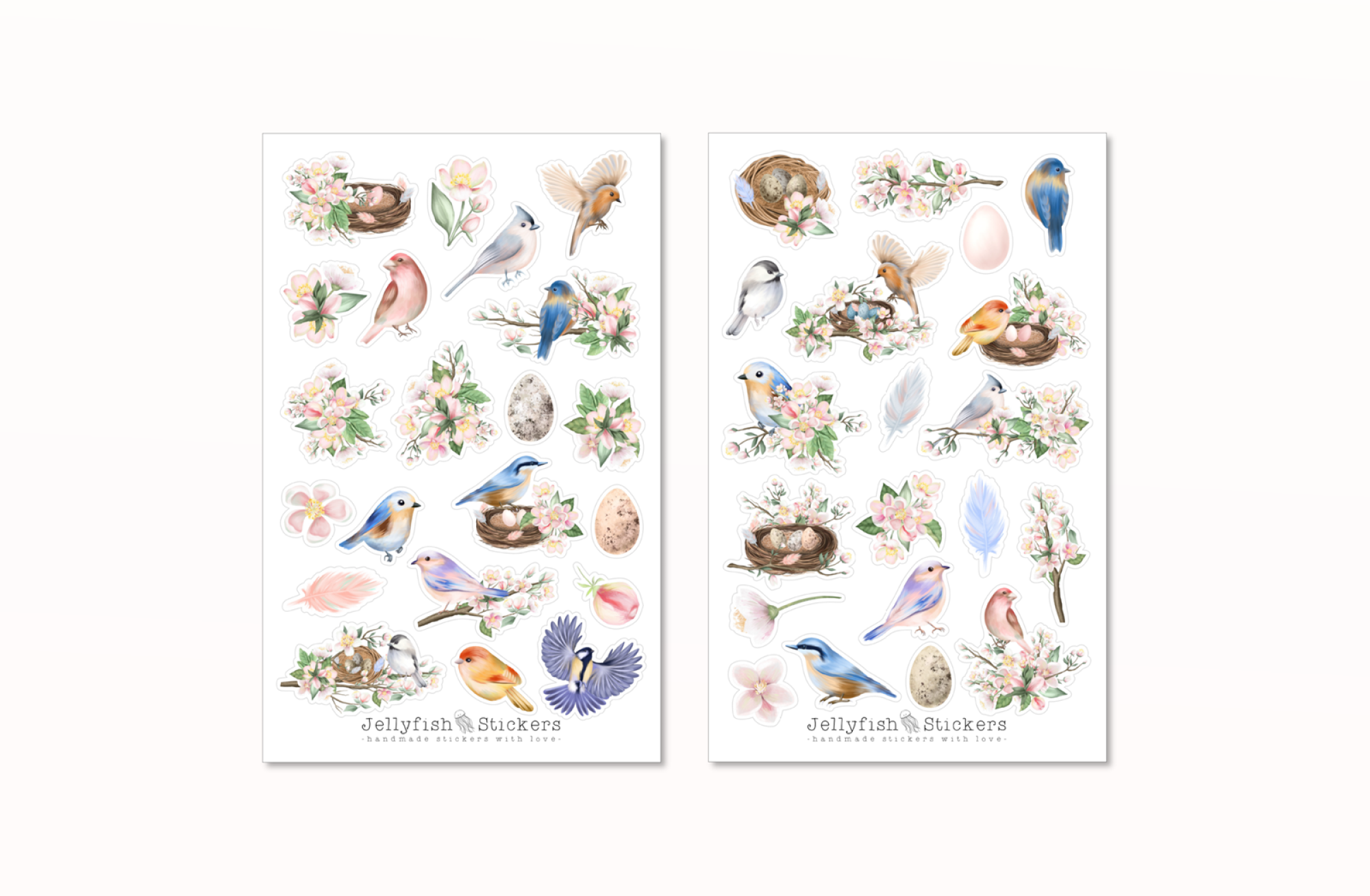 Vögel Sticker Set