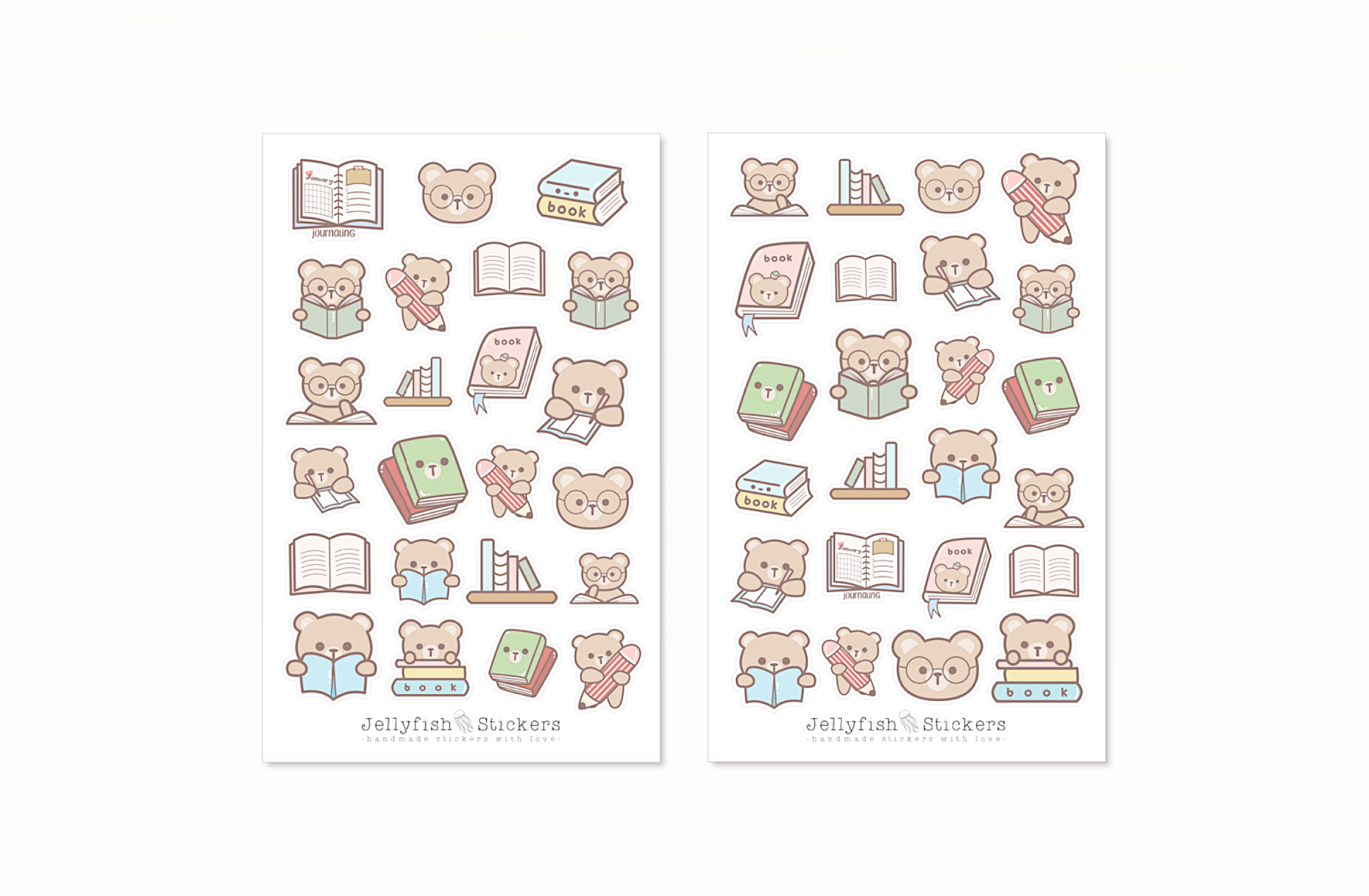 Bücher Sticker Set