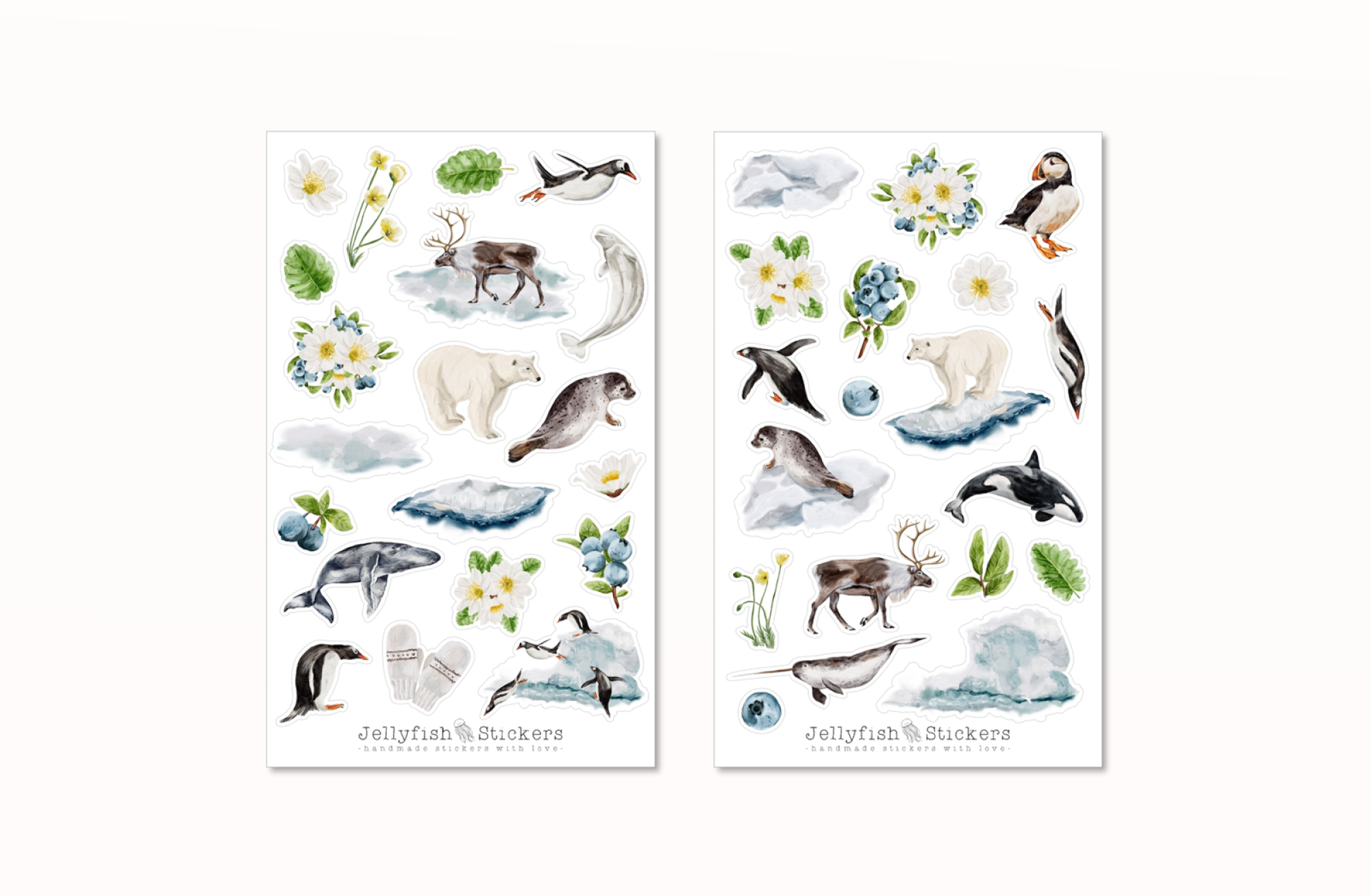 Winter Animals Sticker Set