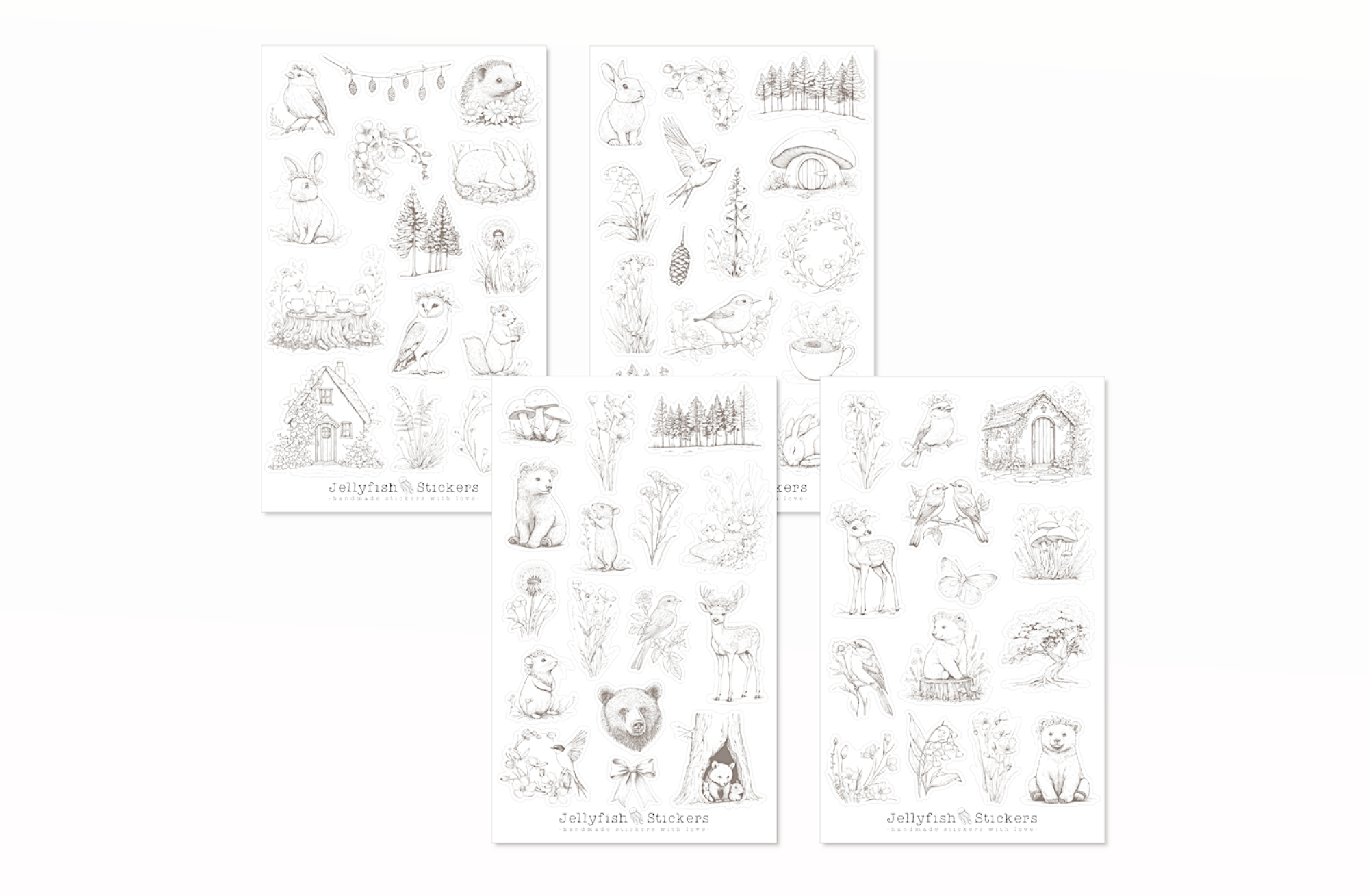 Waldtiere Sticker Set