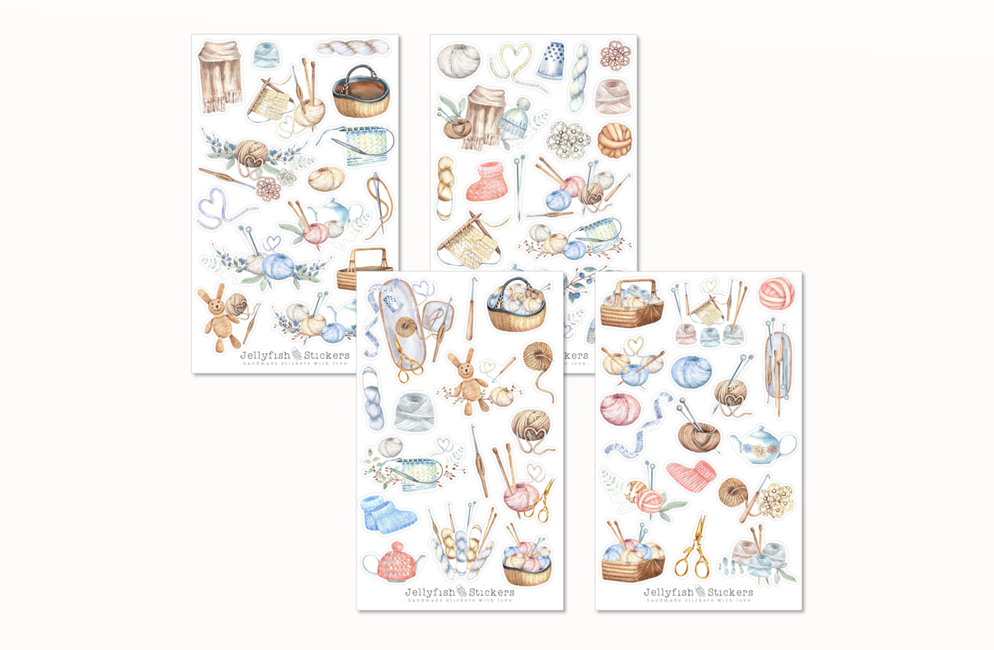 Knitting and Crochet Sticker Set