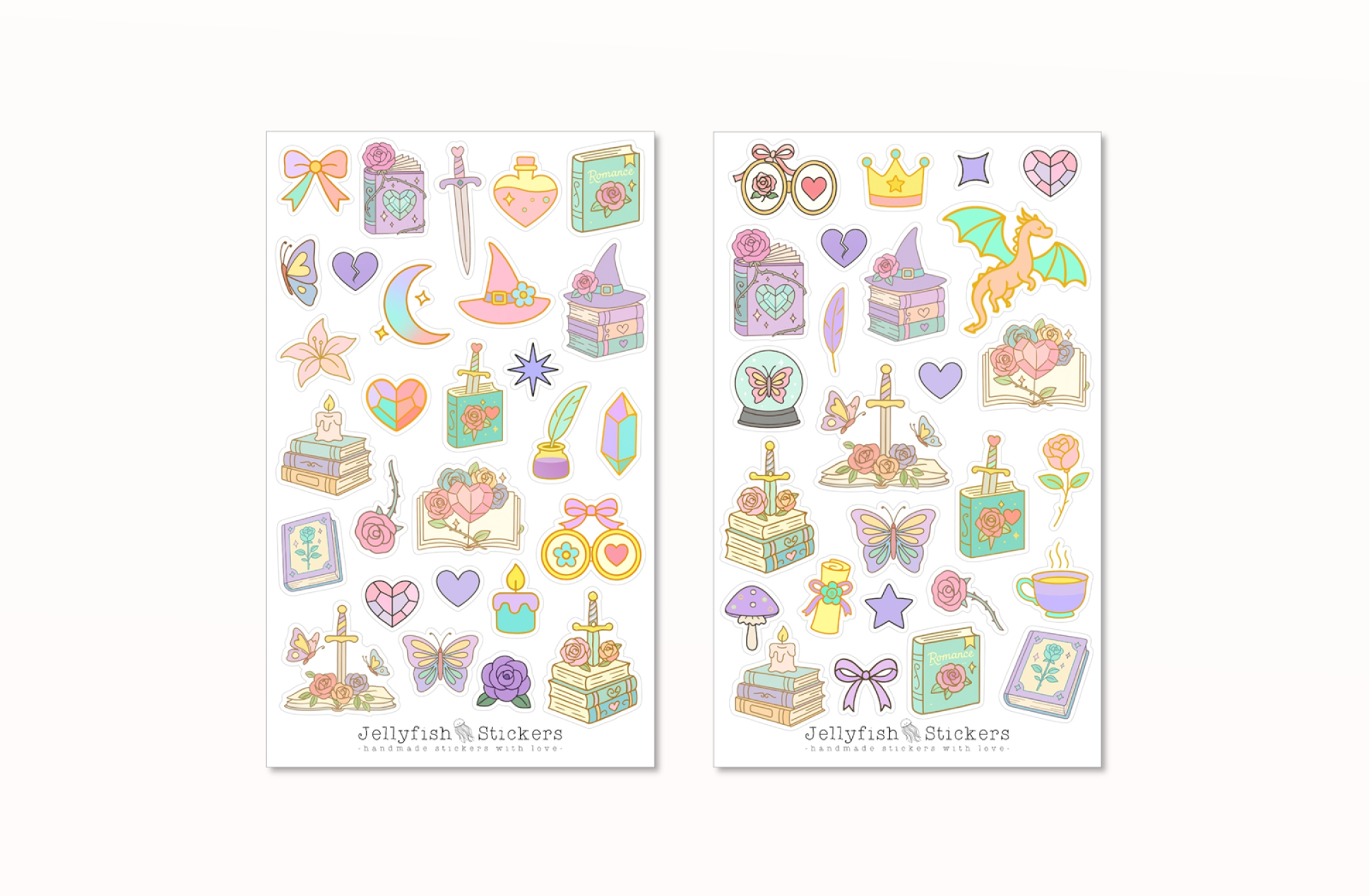 Fantasy Bücher Sticker Set