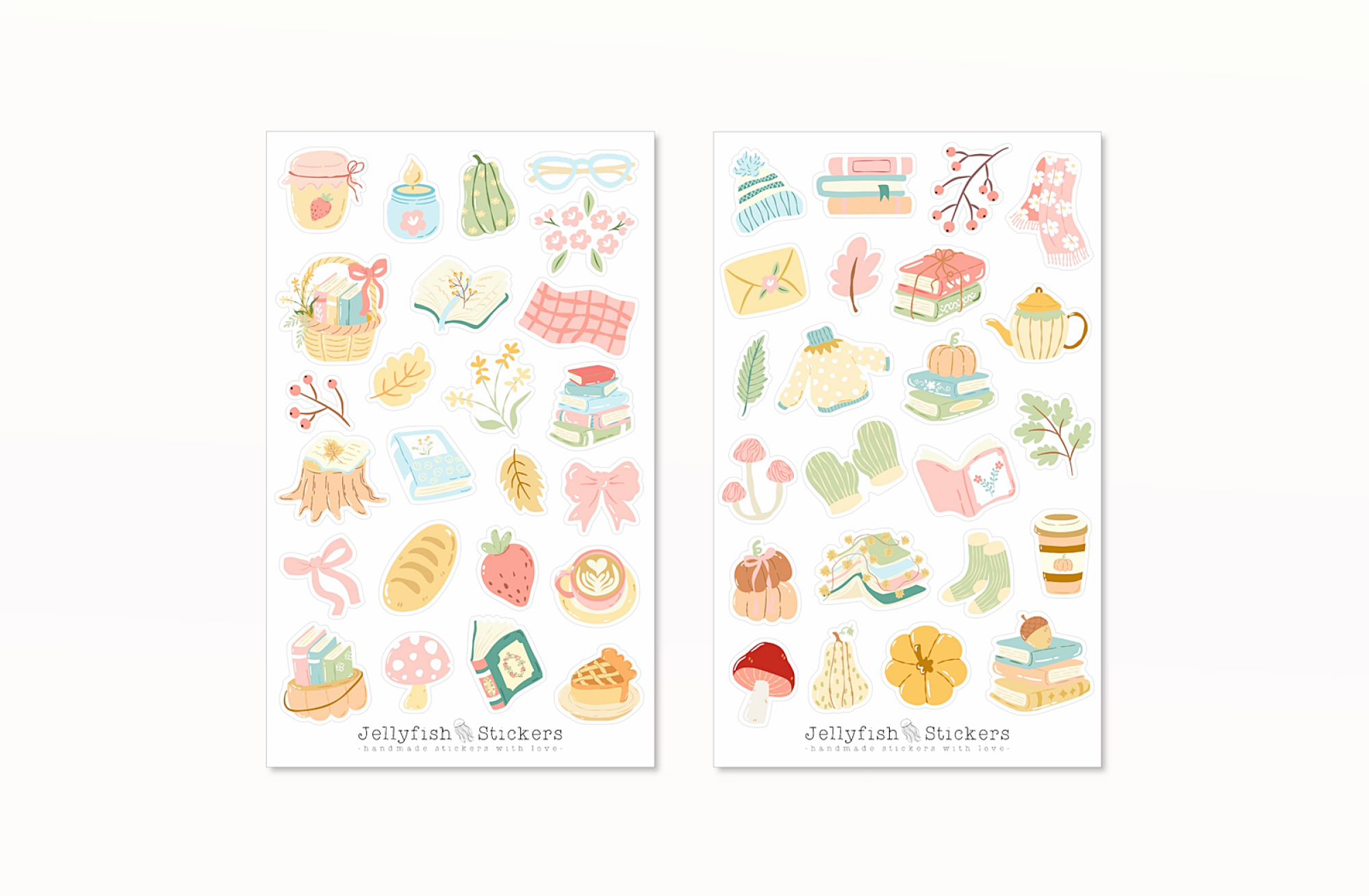 Herbst pastell Sticker Set