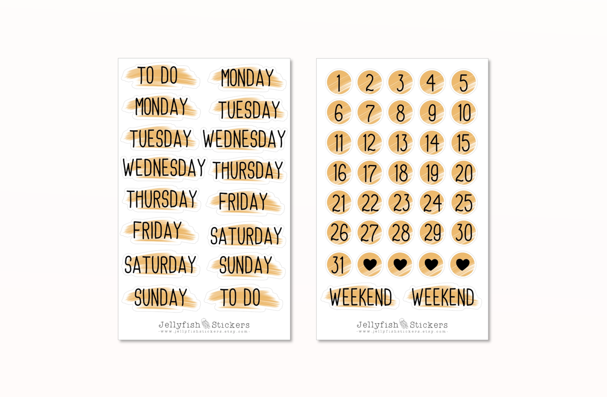 Planer Sticker Set Planer Sticker Set