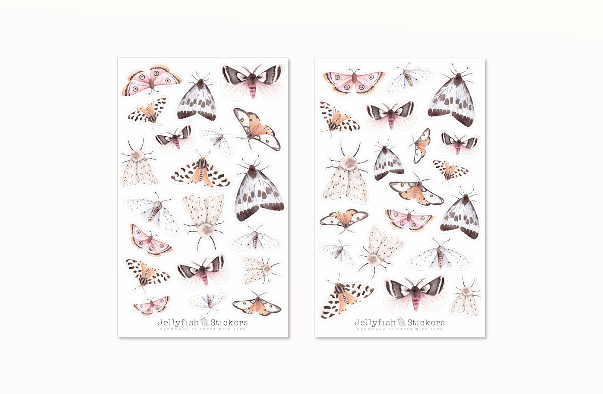 Schmetterlinge und Motten Sticker Set
