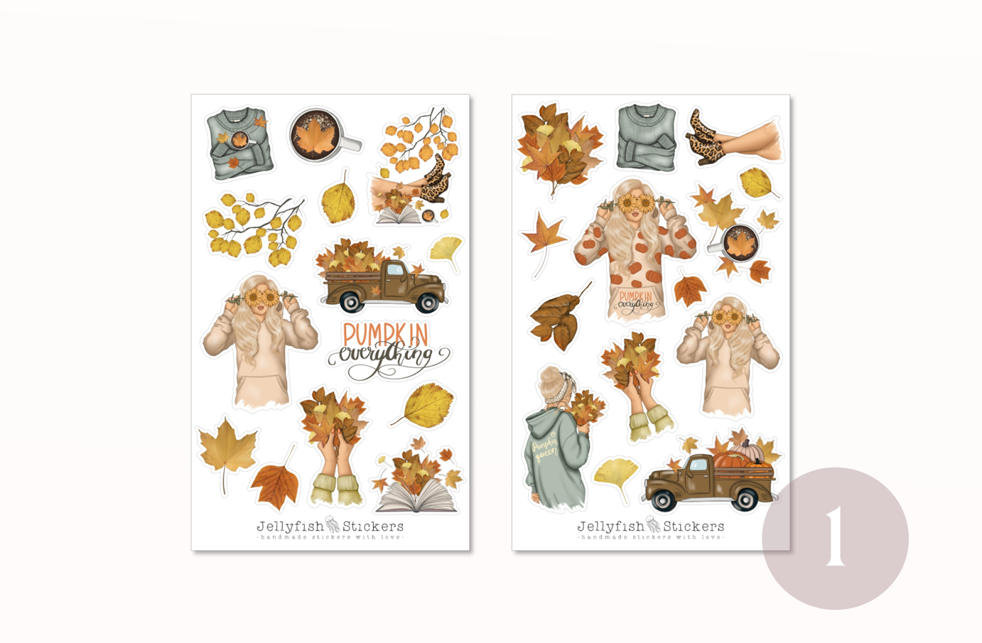 Girls Autumn Sticker Set