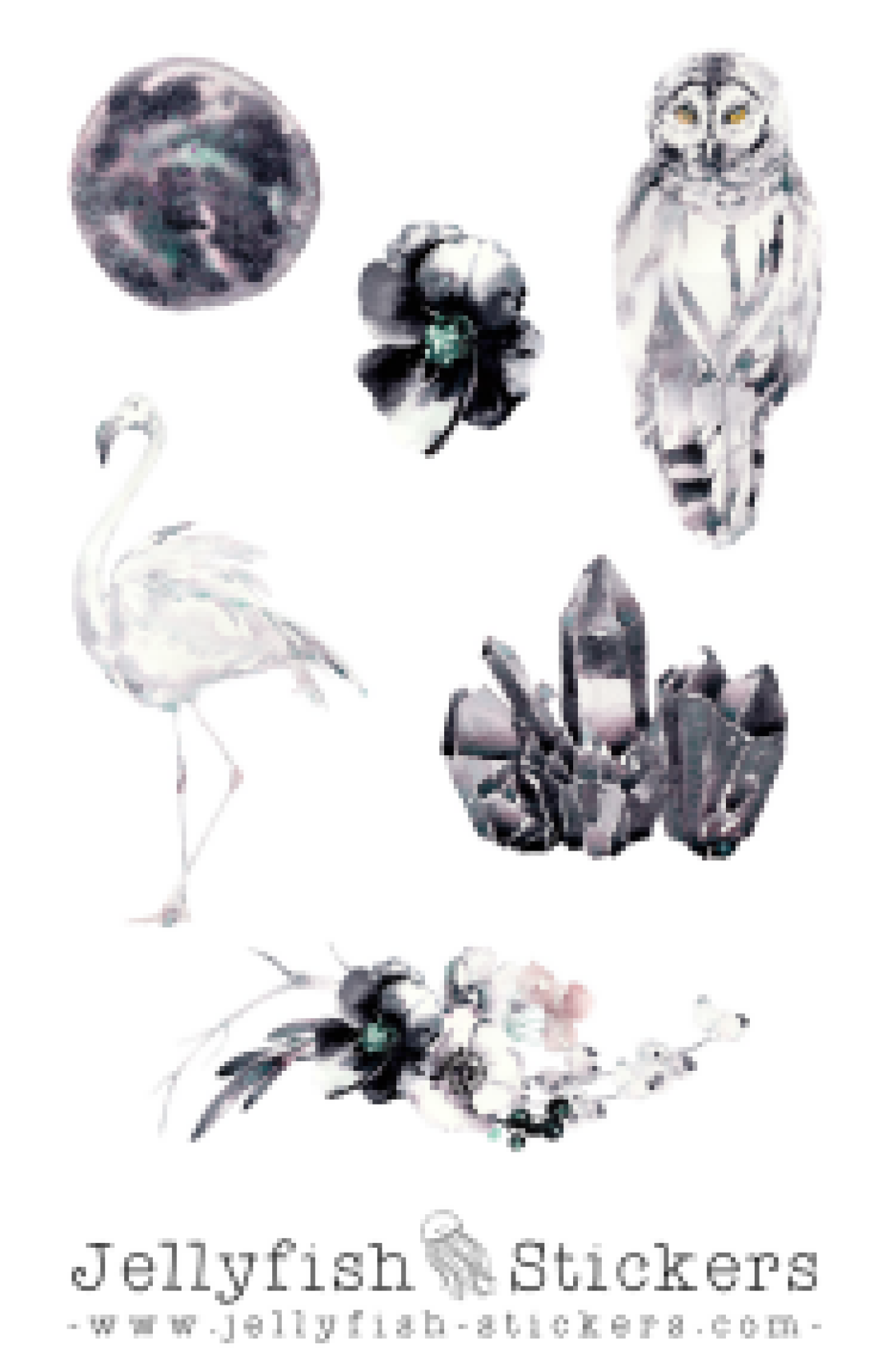 Free Mini Sticker Sheet "Moon"