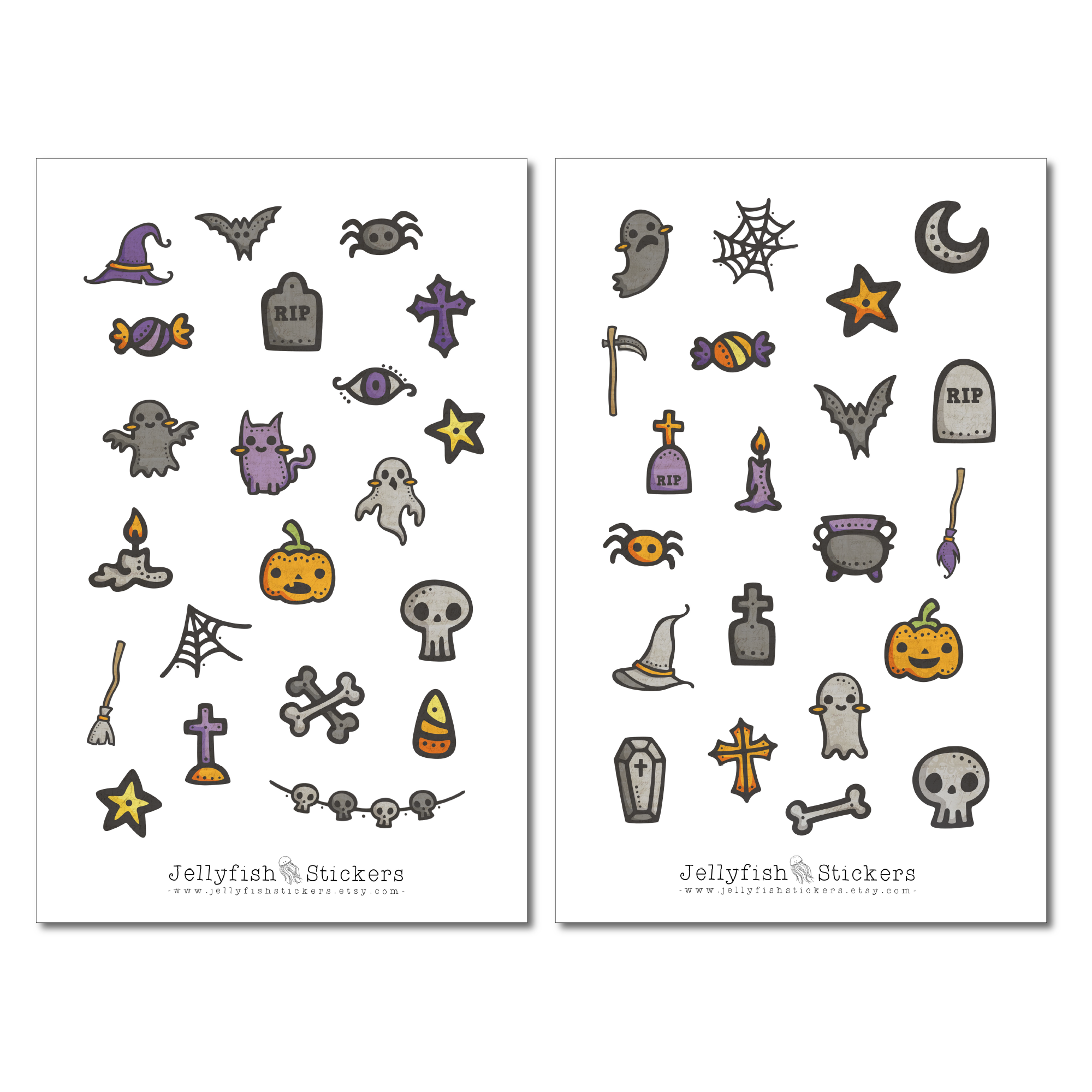 Süßes Halloween Sticker Set