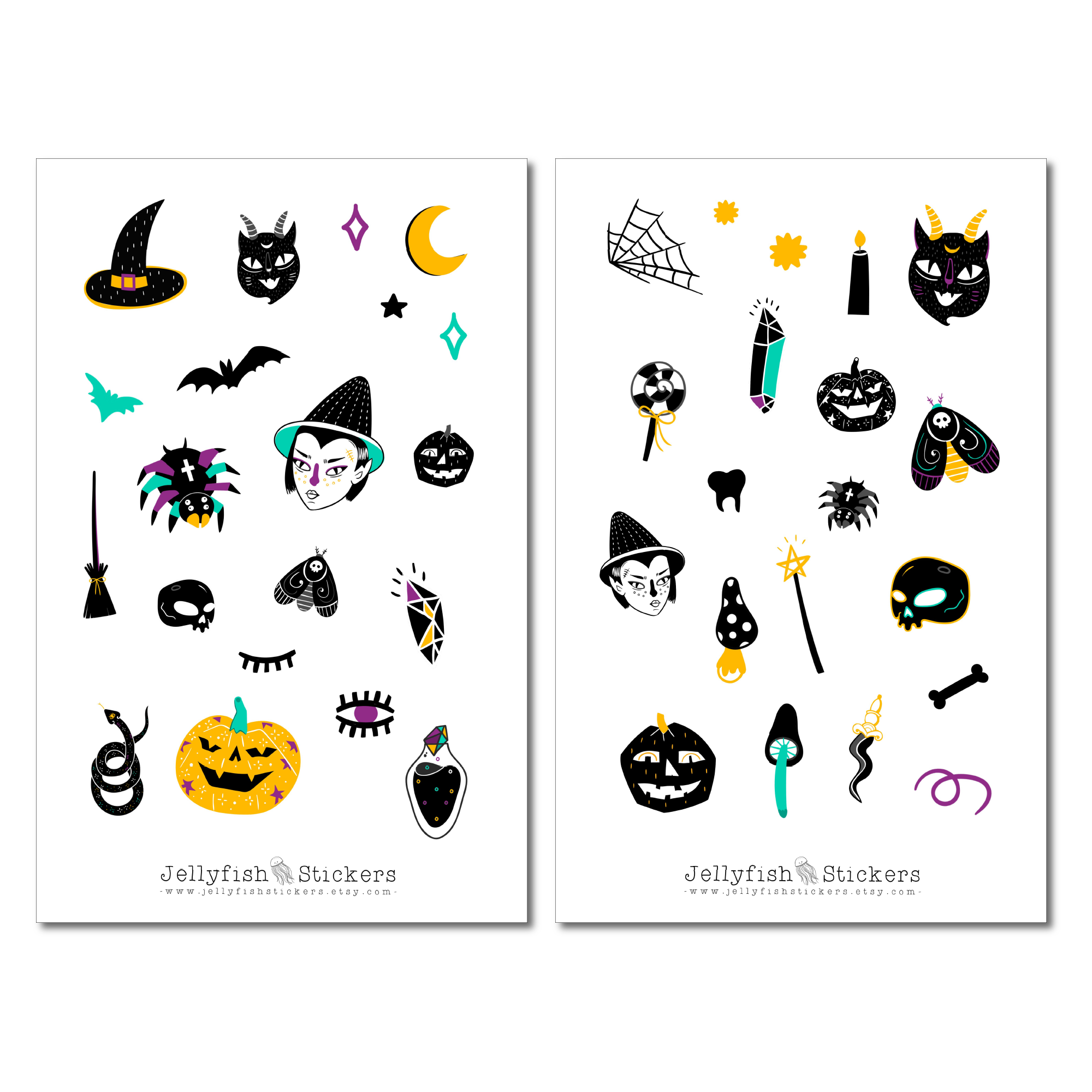 Halloween Witch Sticker Set