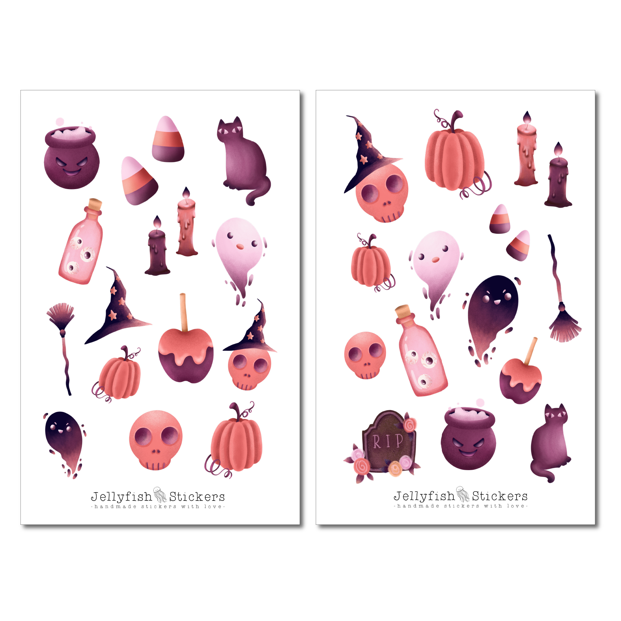 Halloween purple Sticker Set