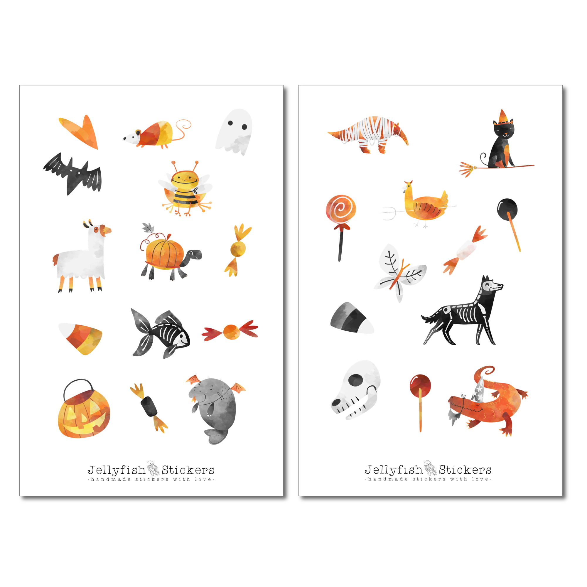 Halloween Animals Sticker Set
