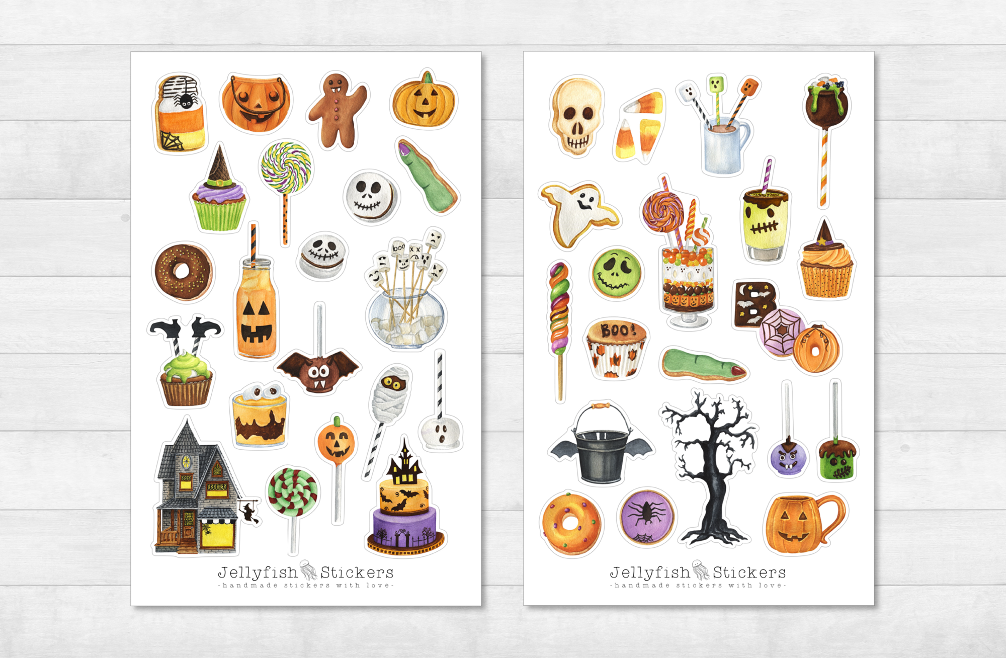 Halloween Süßigkeiten Sticker Set