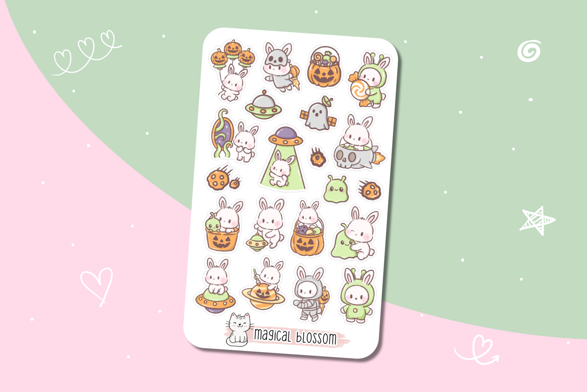 Halloween Stickerbogen