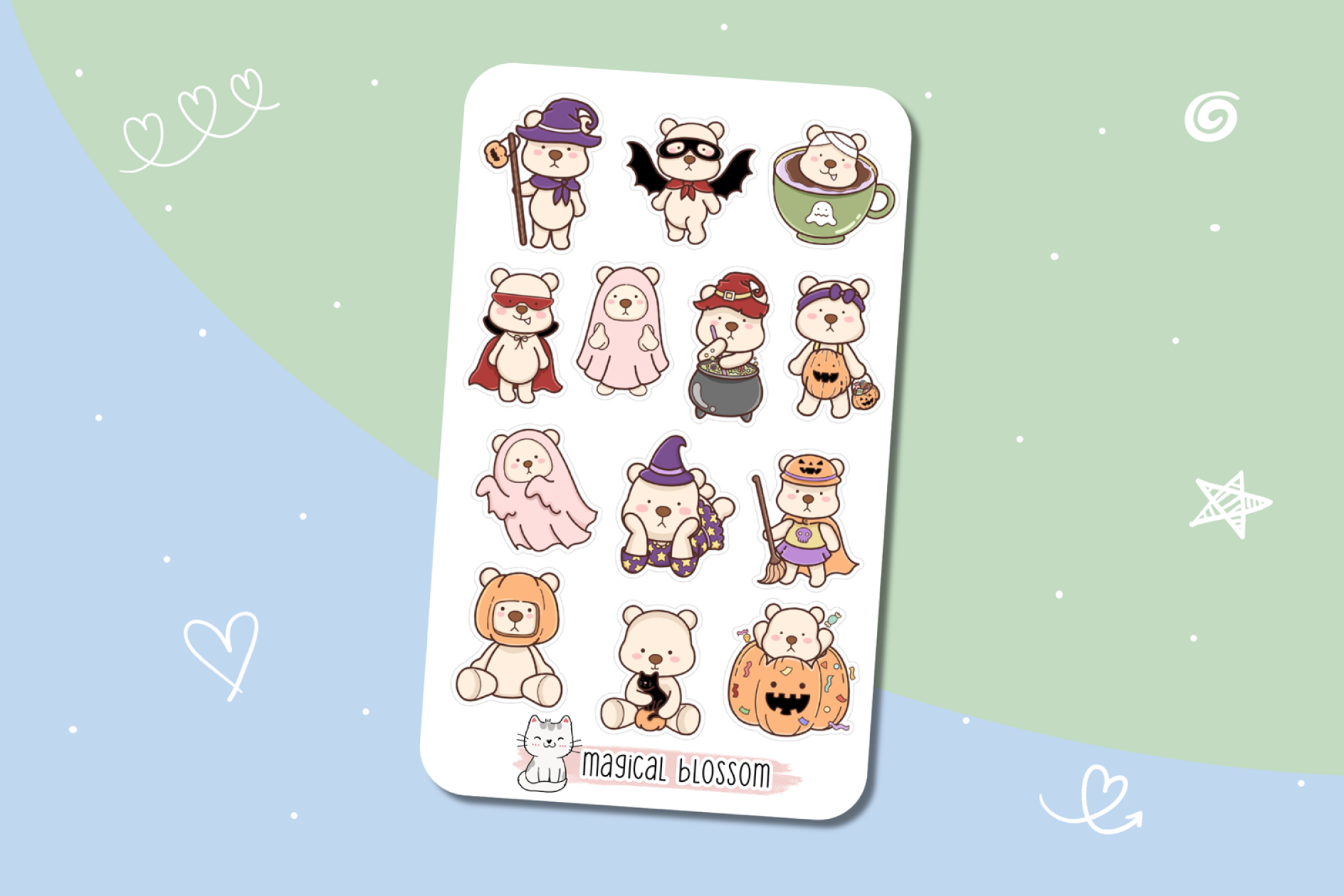 Halloween Stickerbogen