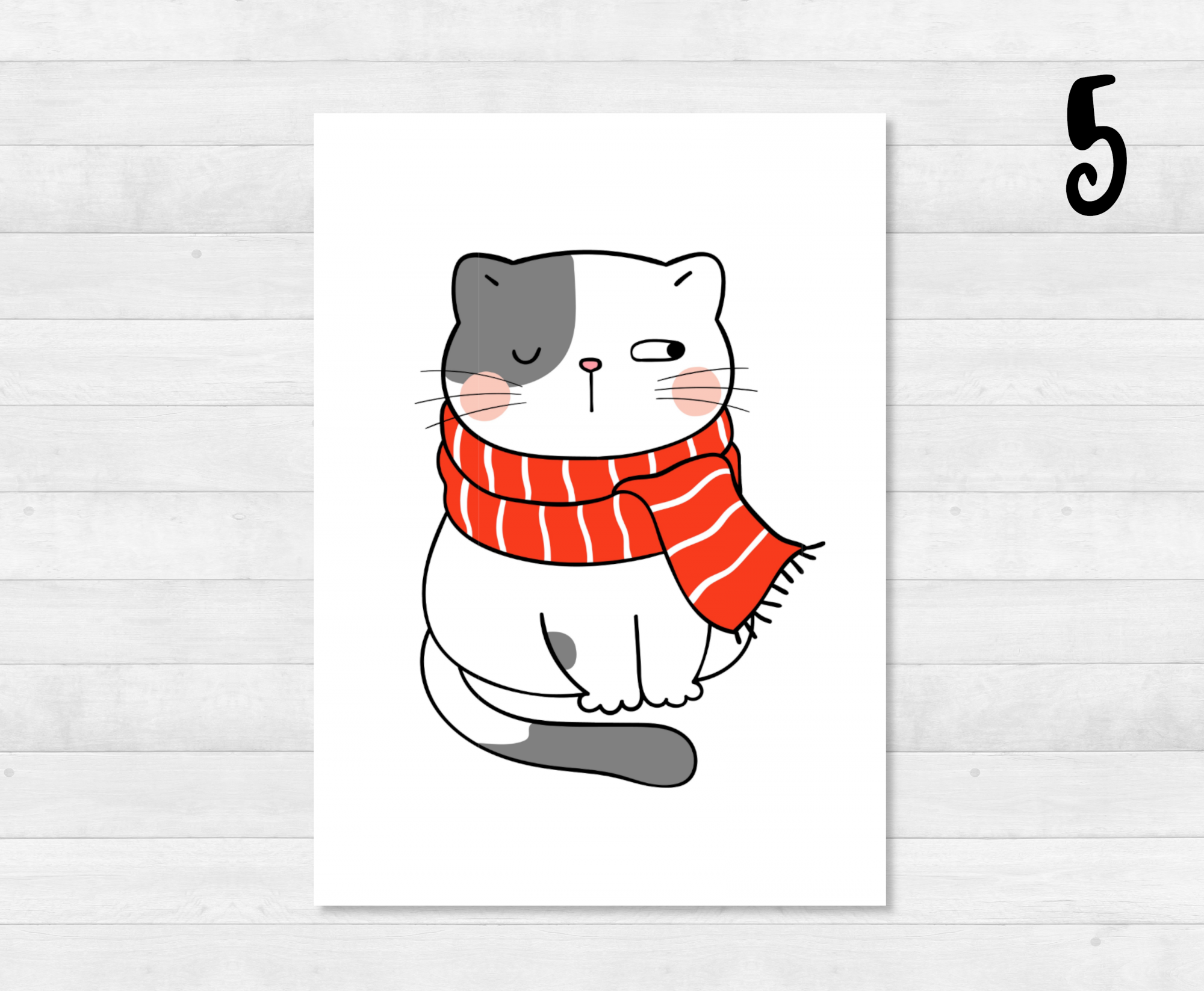 Postkarten Katzen Weihnachten - DIN A6