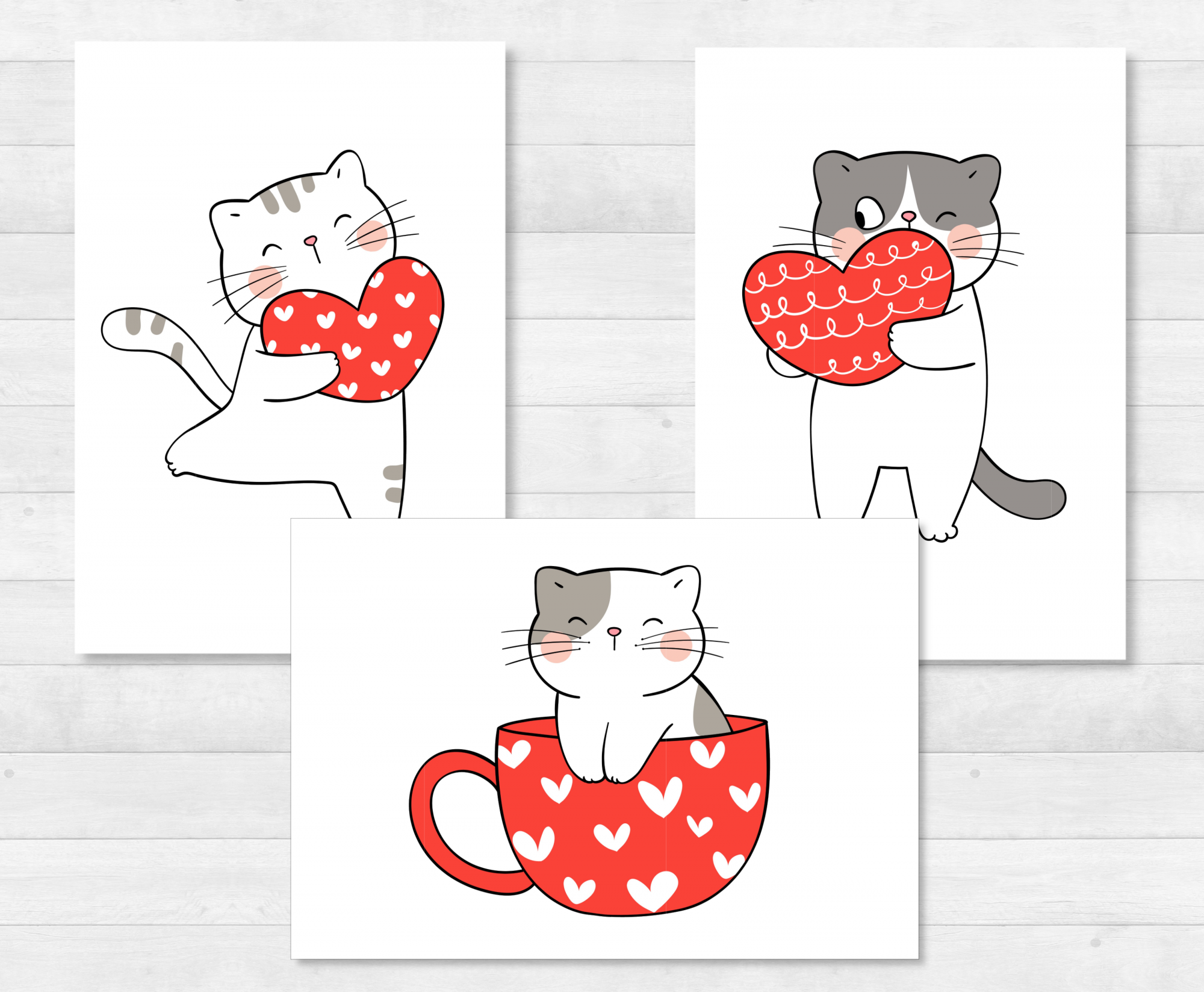 Cats Postcards Set - DIN A6