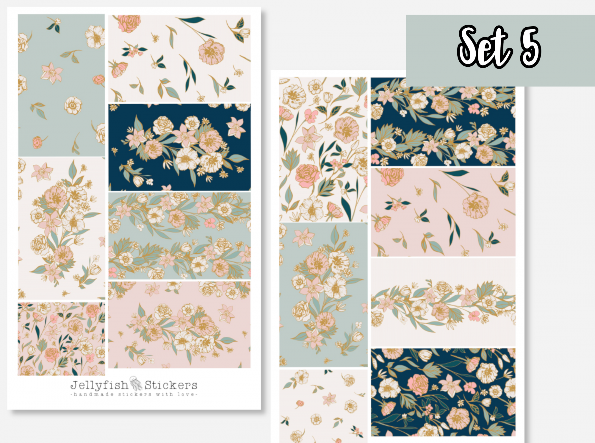 Blumen Planer Kit Sticker Set