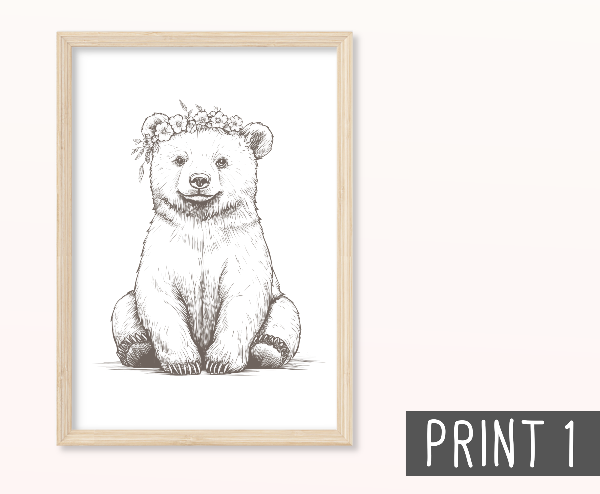 Poster Baby Waldtiere