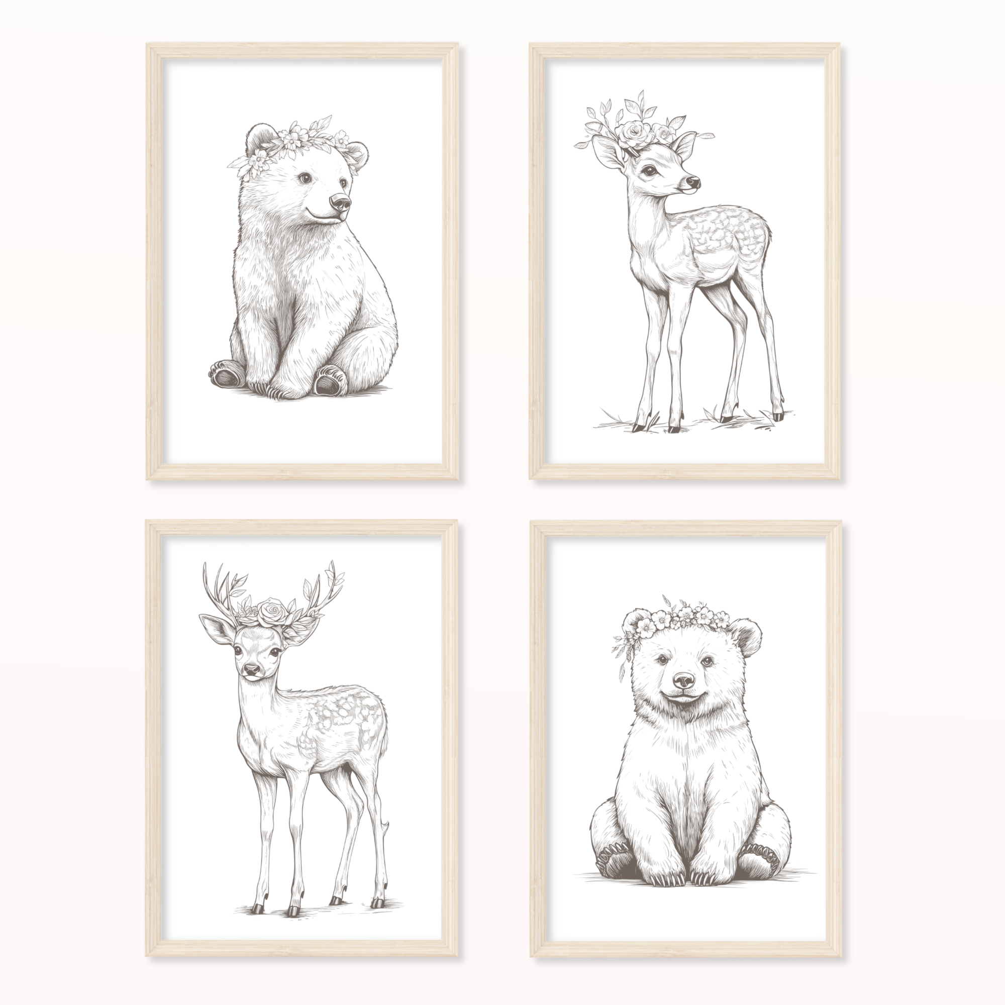 Poster Baby Waldtiere