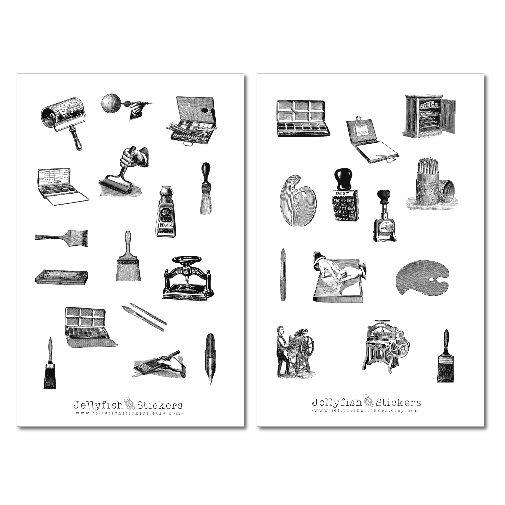 Vintage Objects Sticker Set