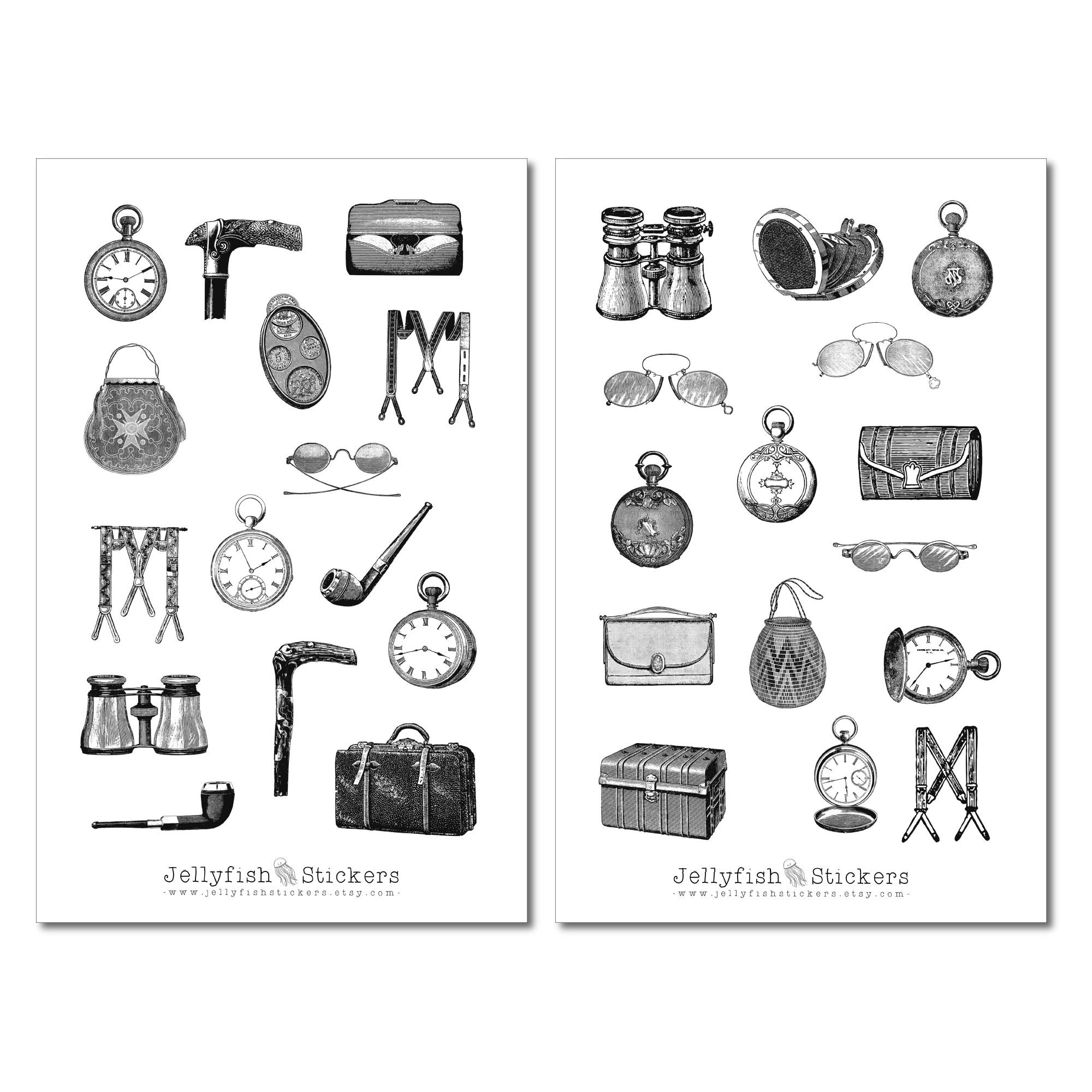 Vintage Accessoires Sticker Set