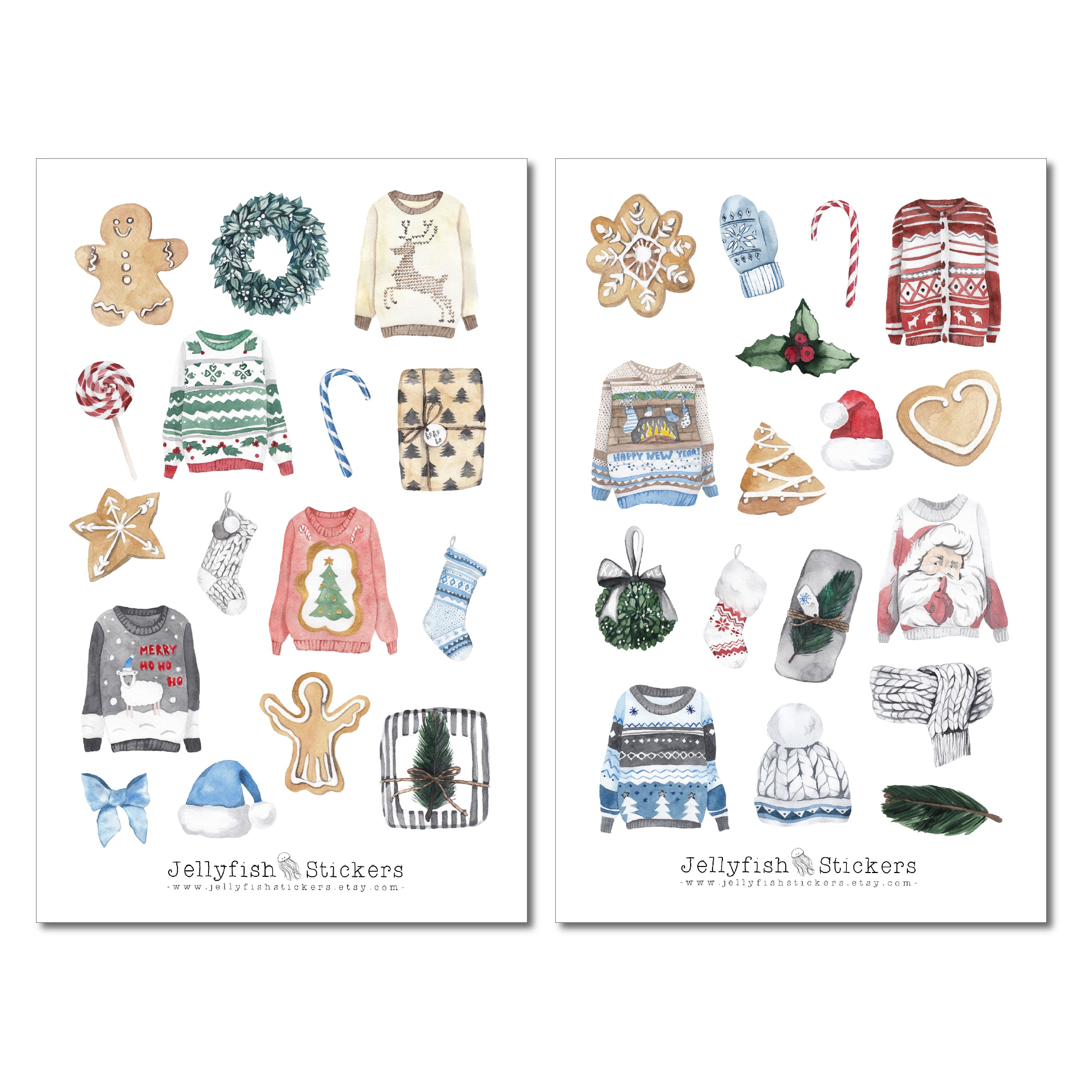 Ugly Christmas Sweater Sticker Set