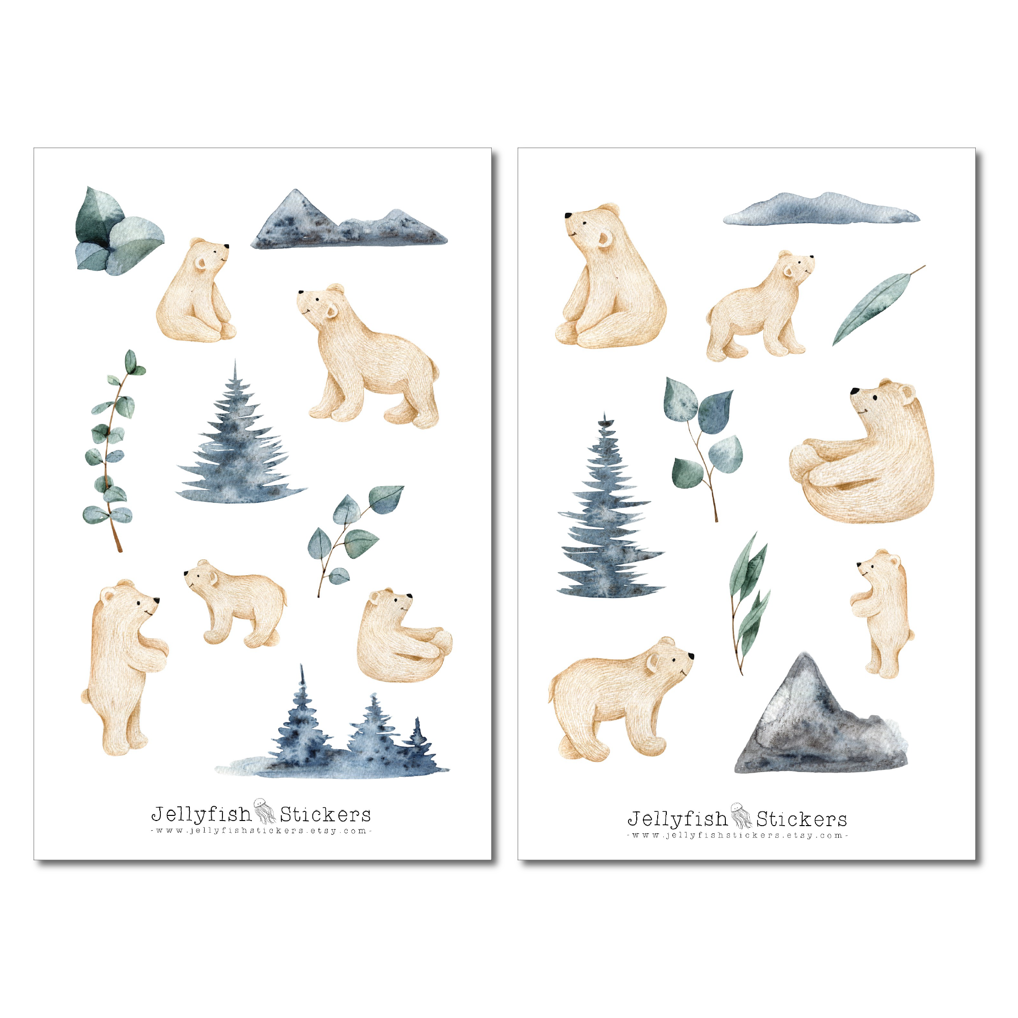 Eisbären Sticker Set