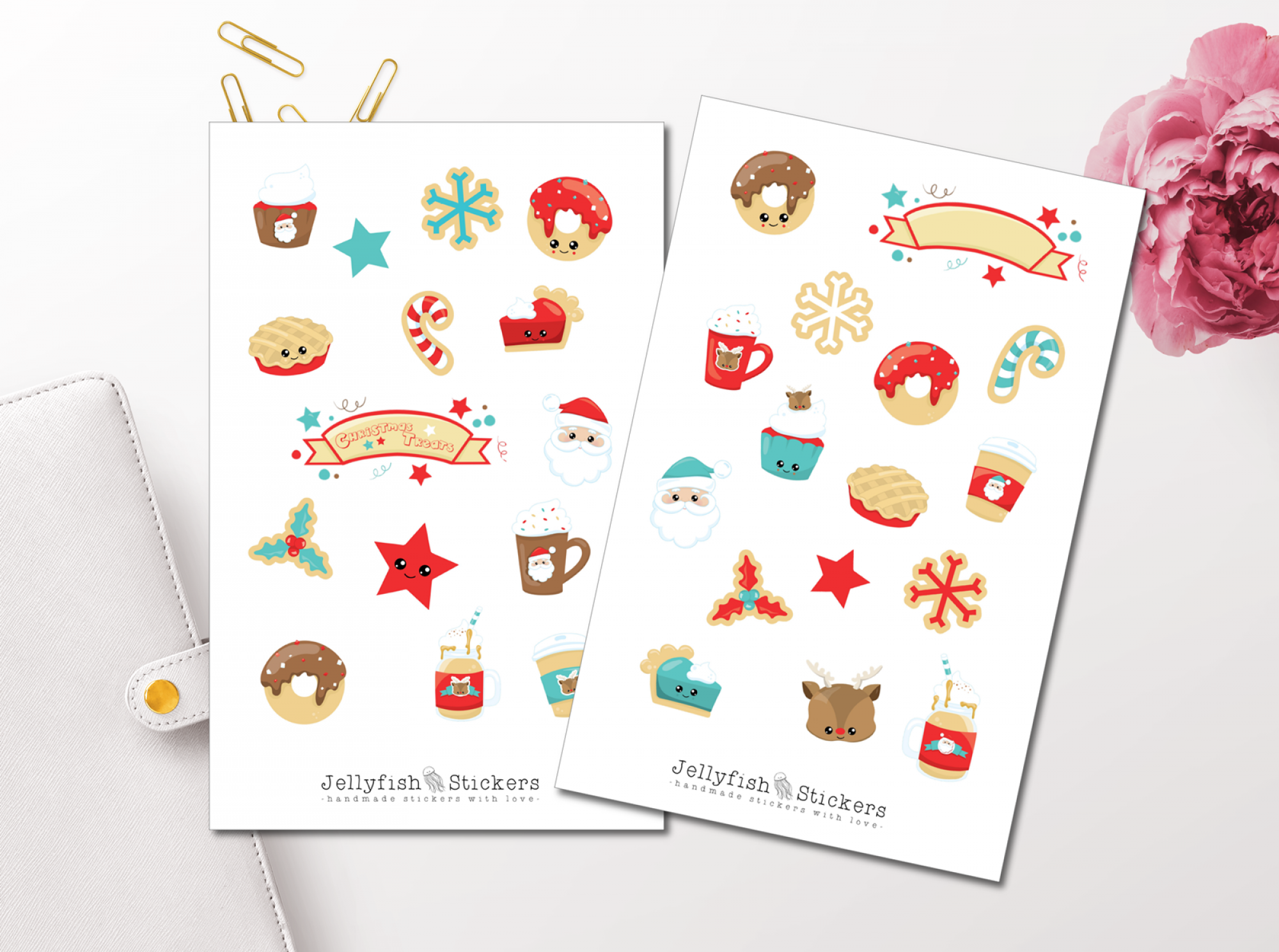 Weihnachten Niedlich Sticker Set