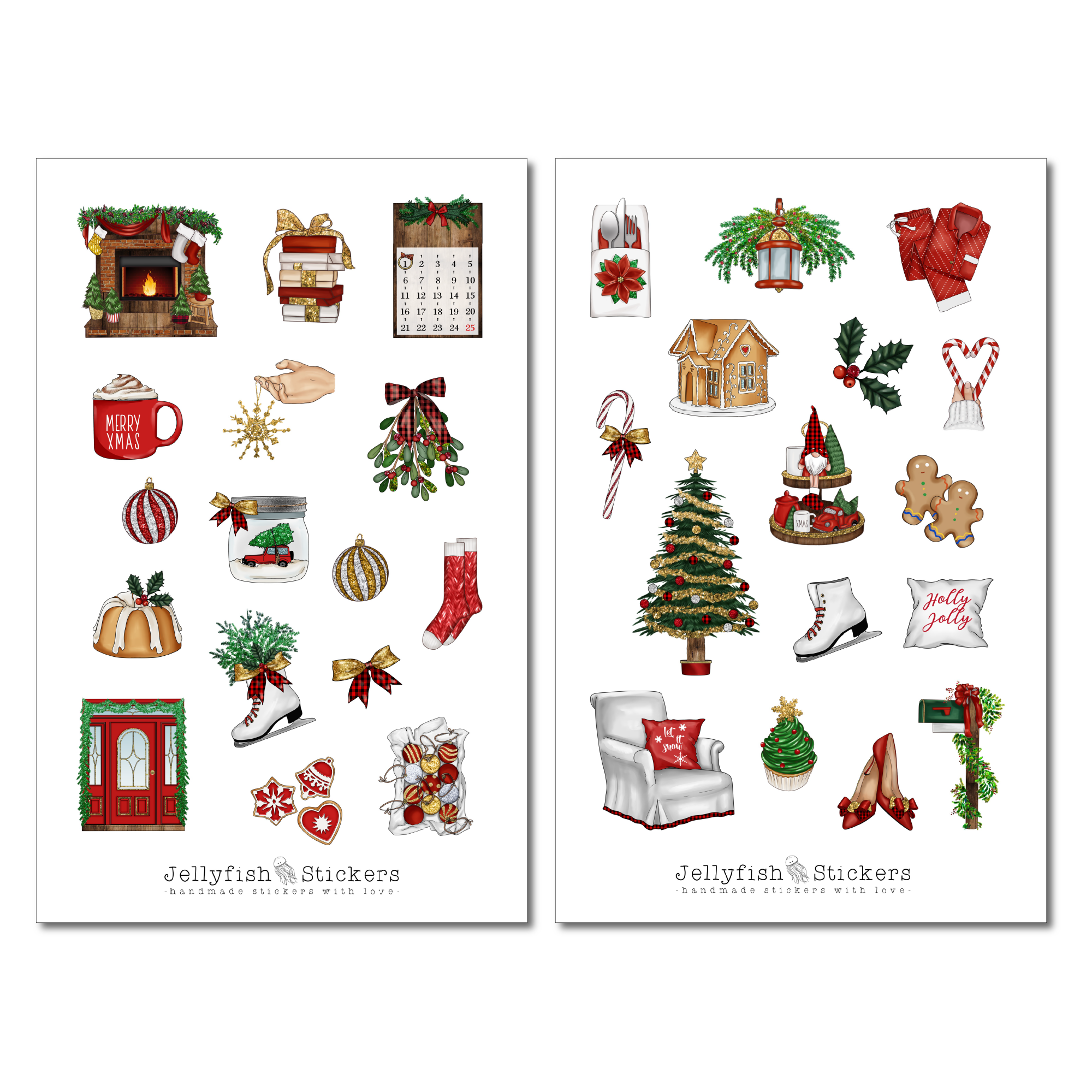 Girls Christmas Sticker Set