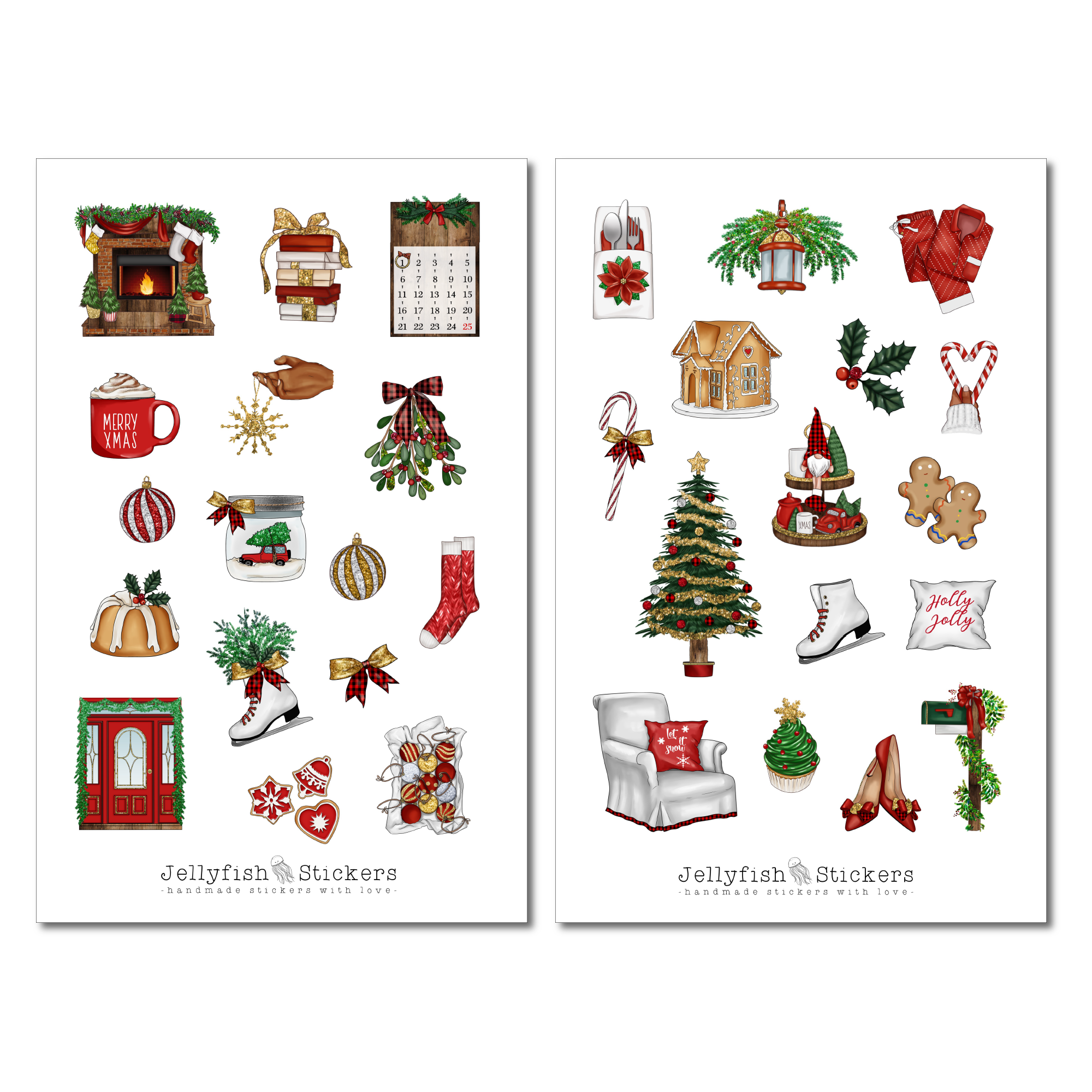 Mädchen Weihnachten Sticker Set