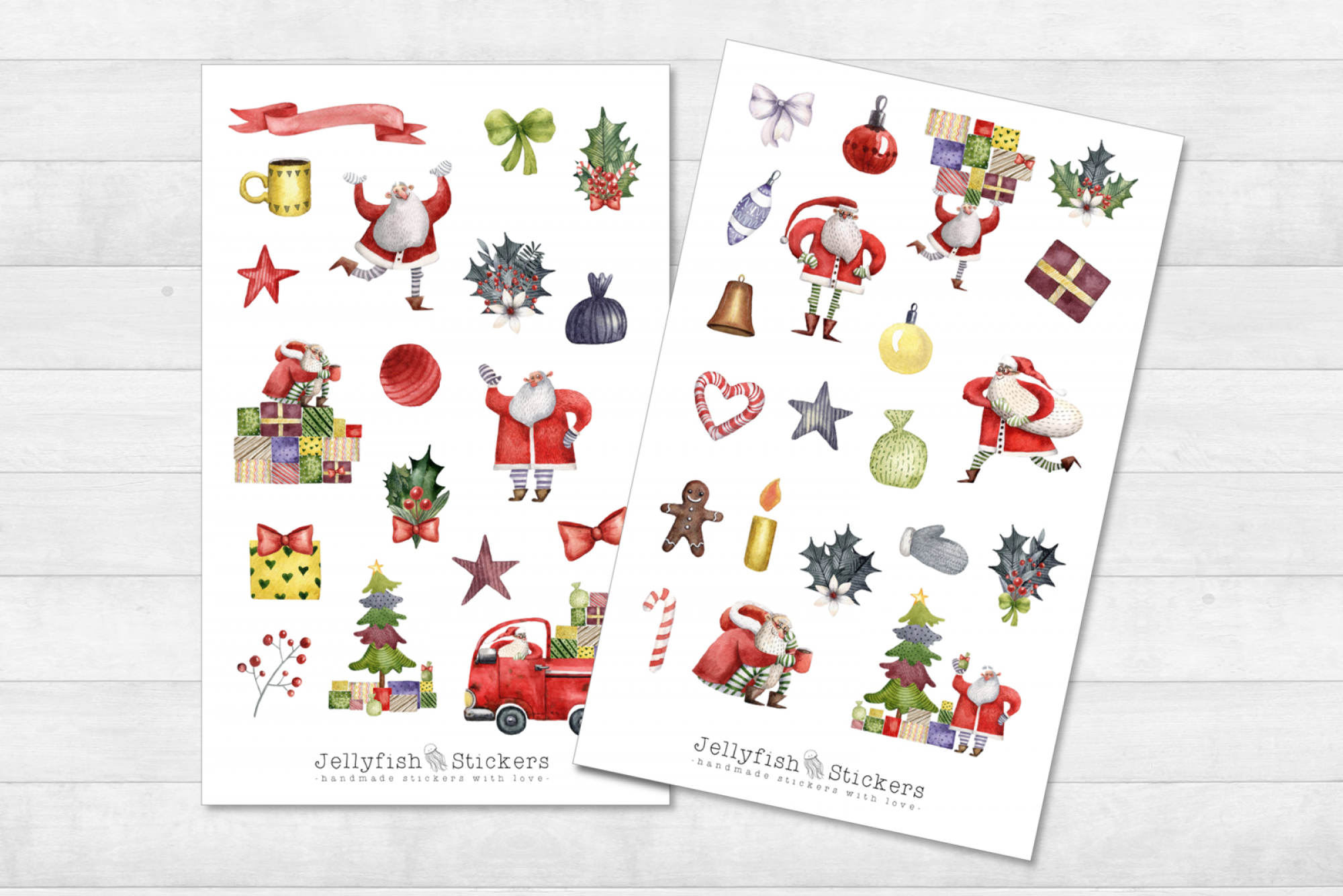 Weihnachtsmann Sticker Set