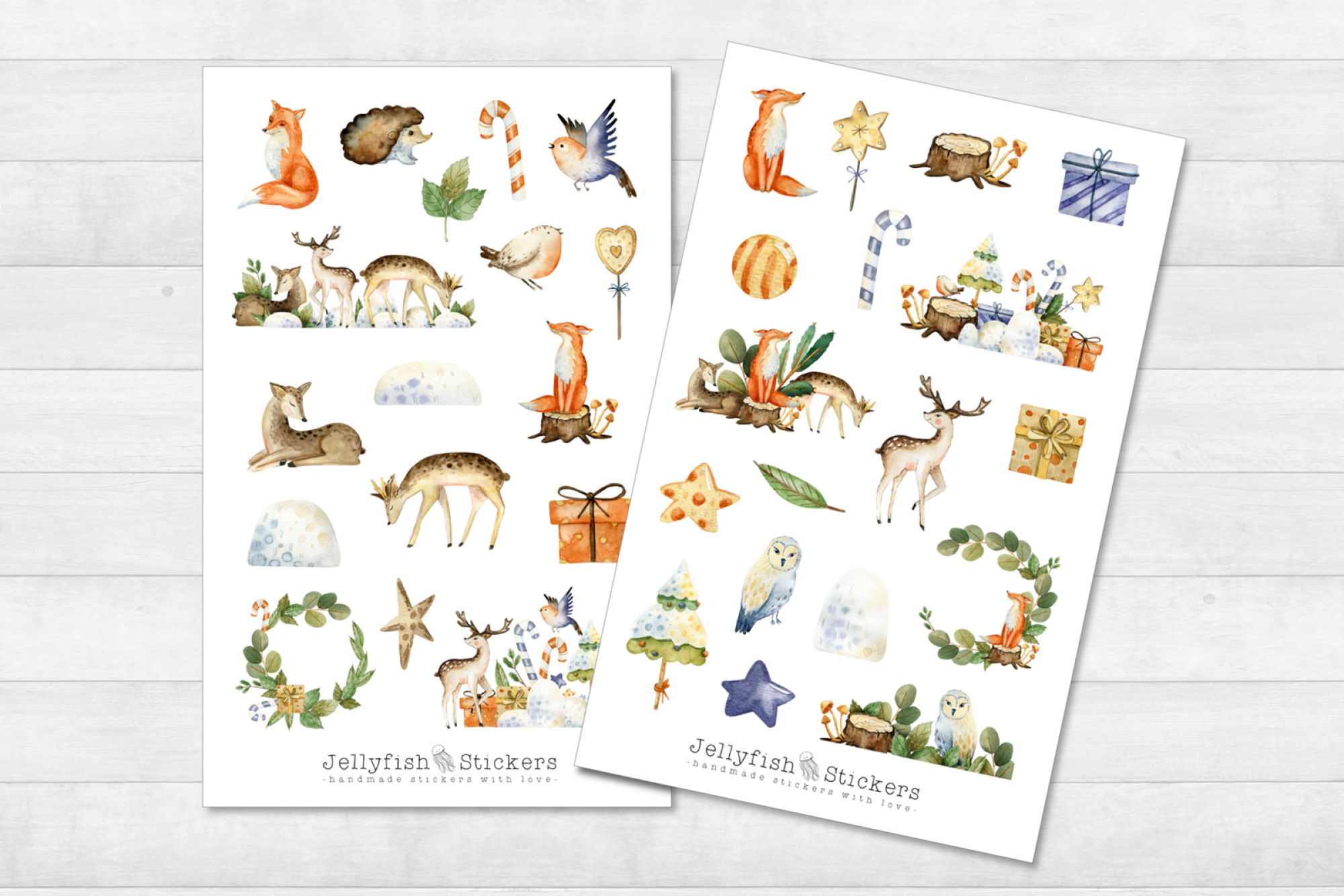 Wald Tiere Sticker Set