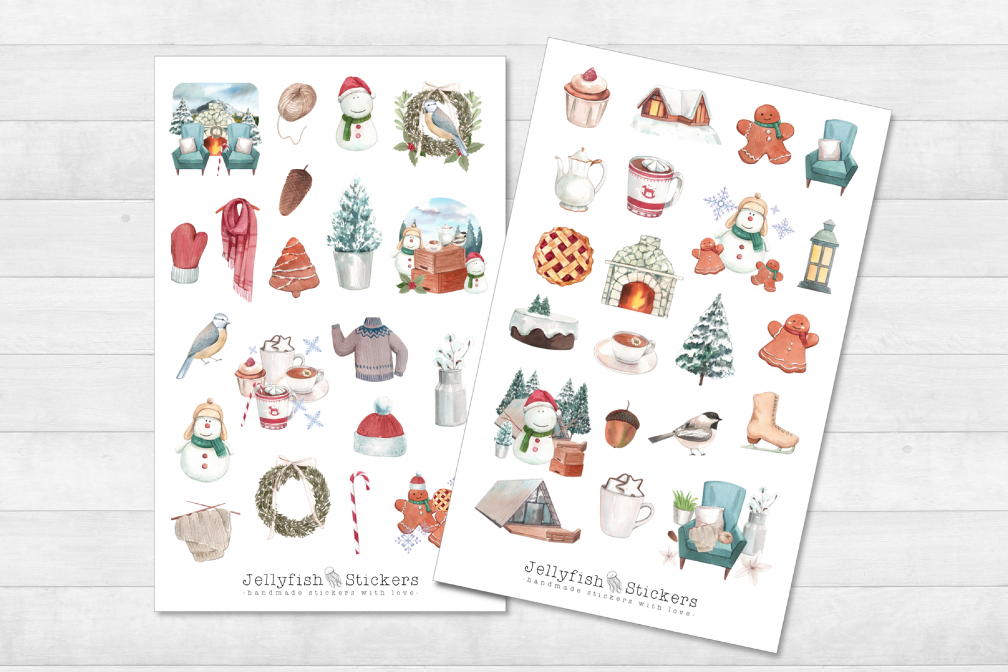 Winter Schneemann Sticker Set