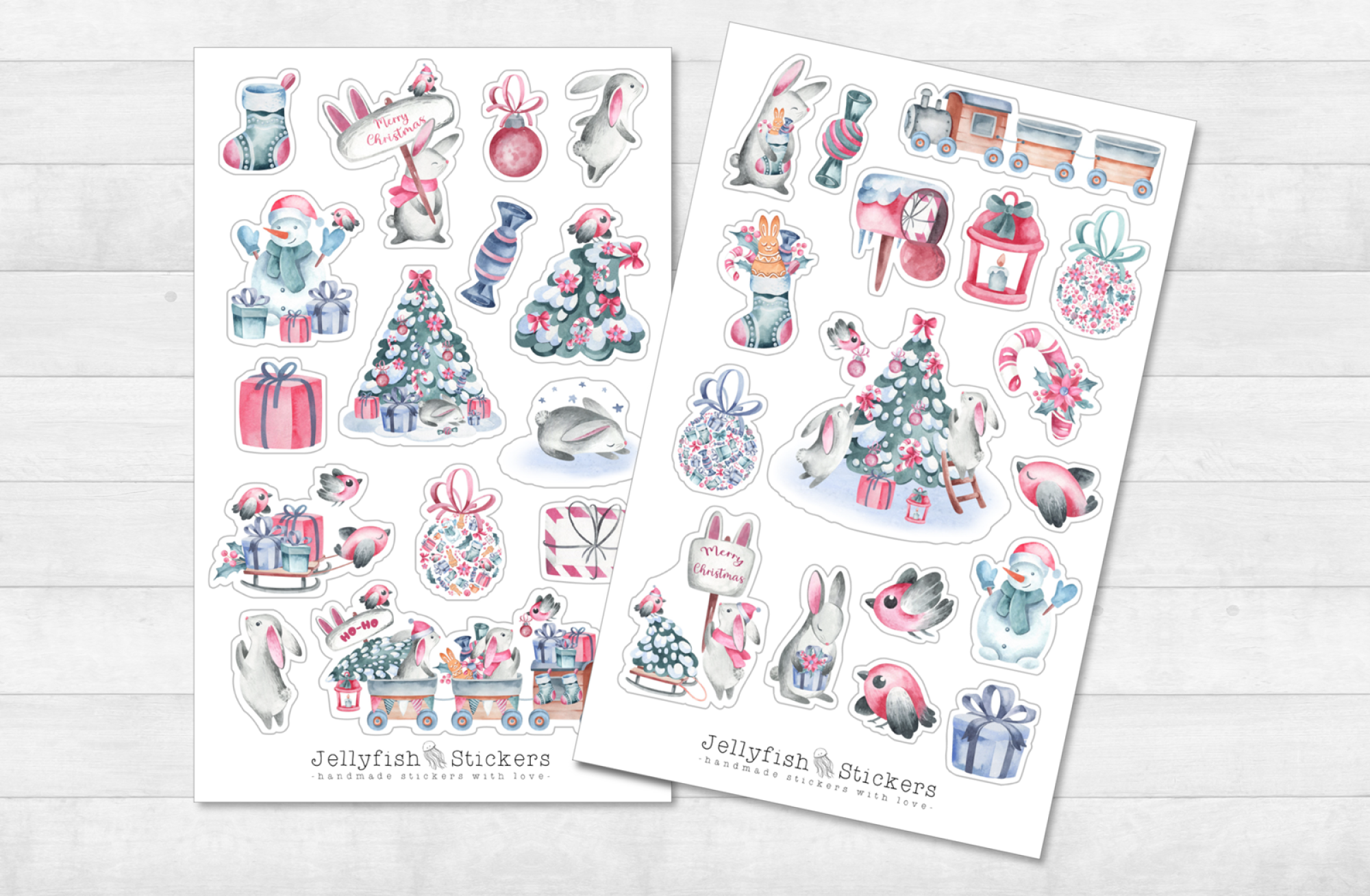 Weihnachten Tiere Sticker Set