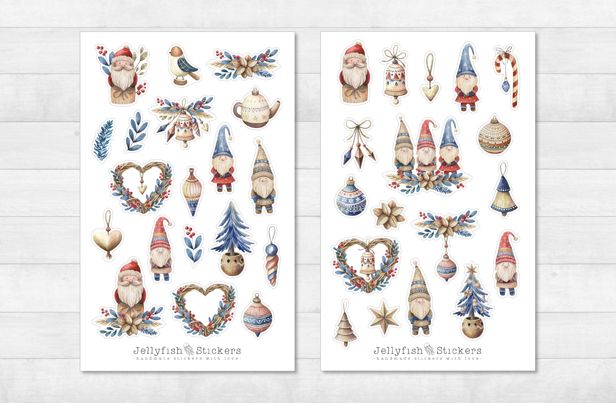 Christmas Gnomes Sticker Set