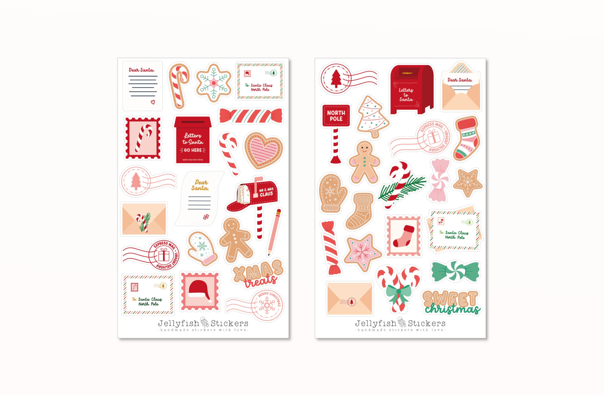Christmas Letters Sticker Set