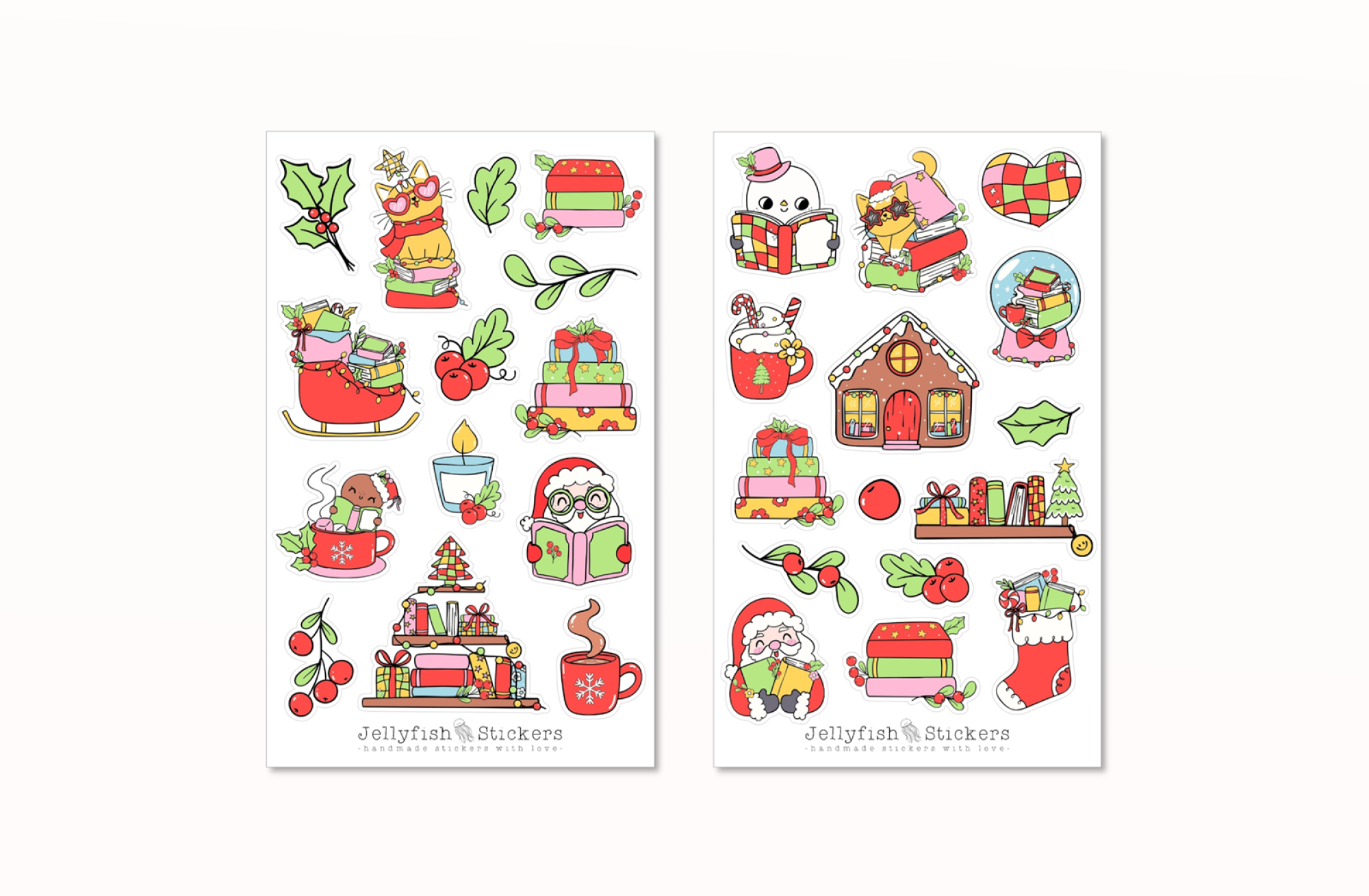 Christmas Books Sticker Set