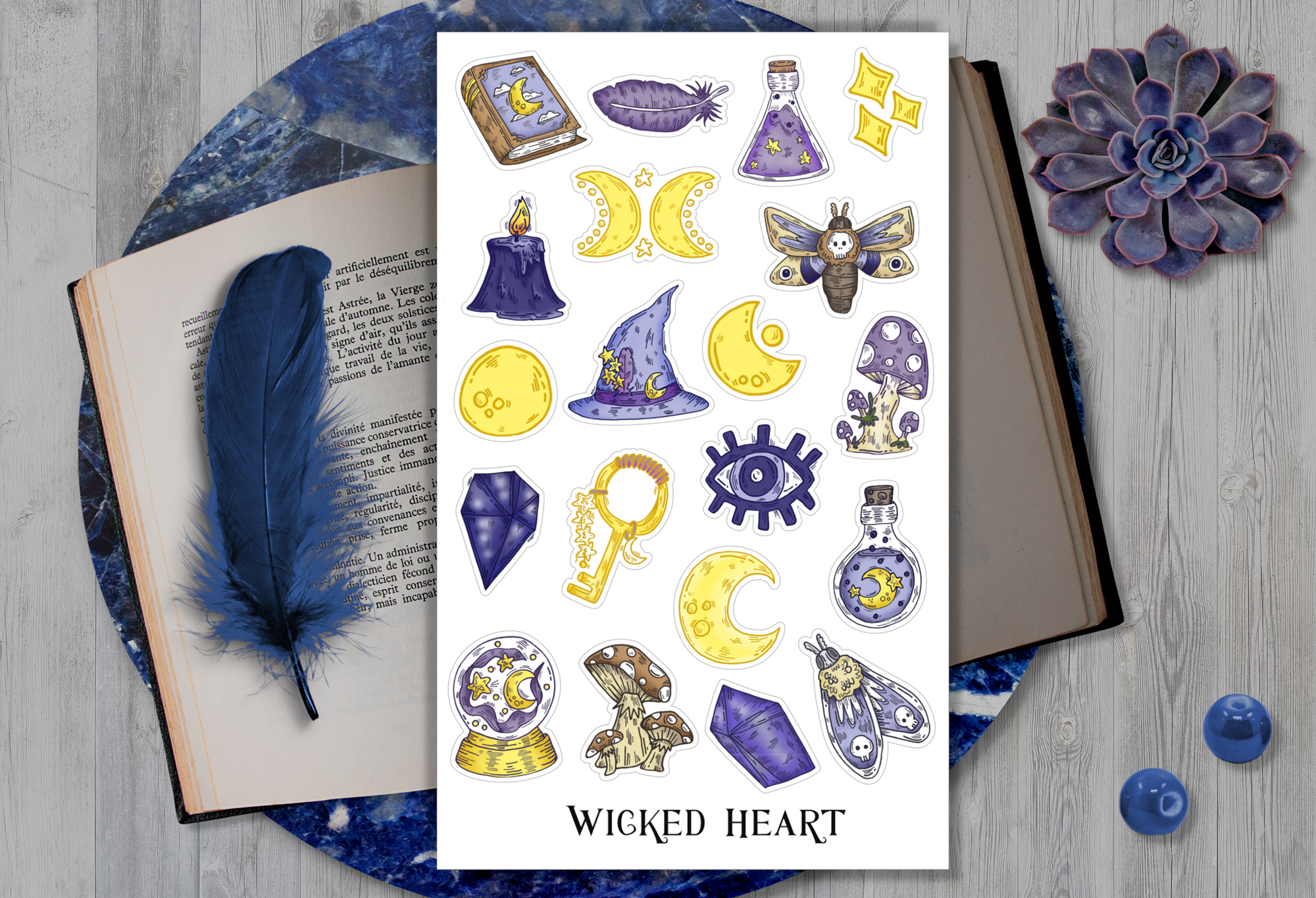 Blue Witch Sticker Sheet