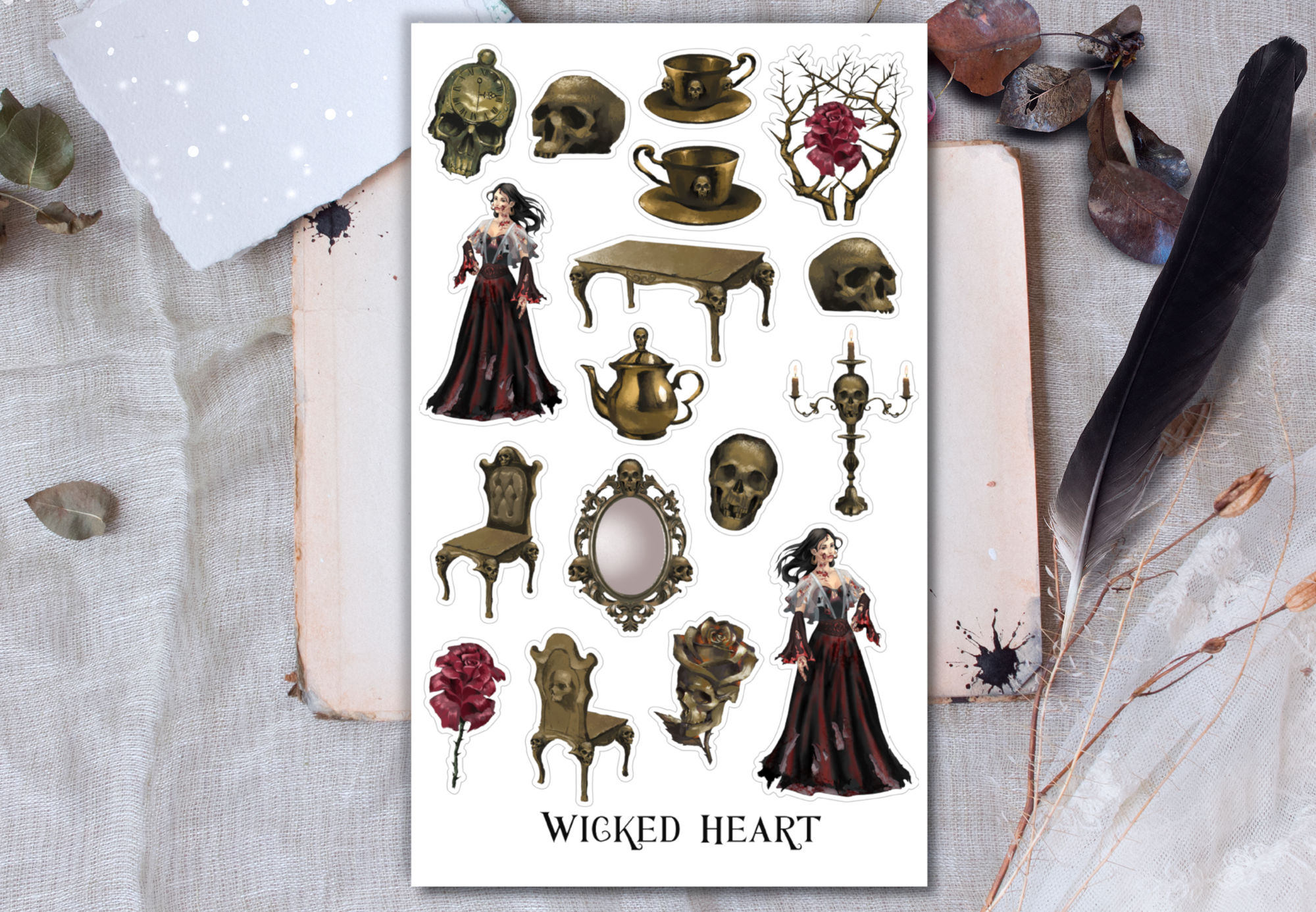 Hexe Stickerbogen