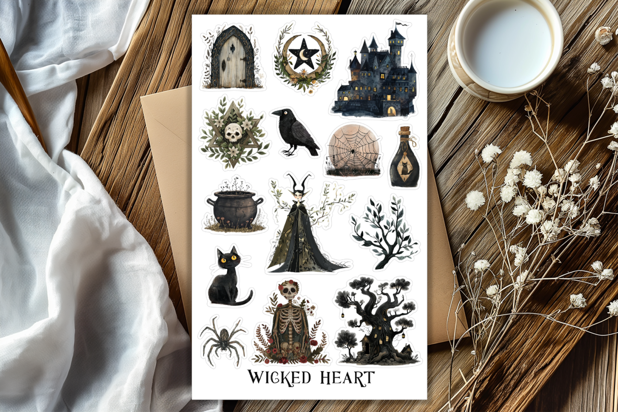 Hexe Stickerbogen Hexe Stickerbogen