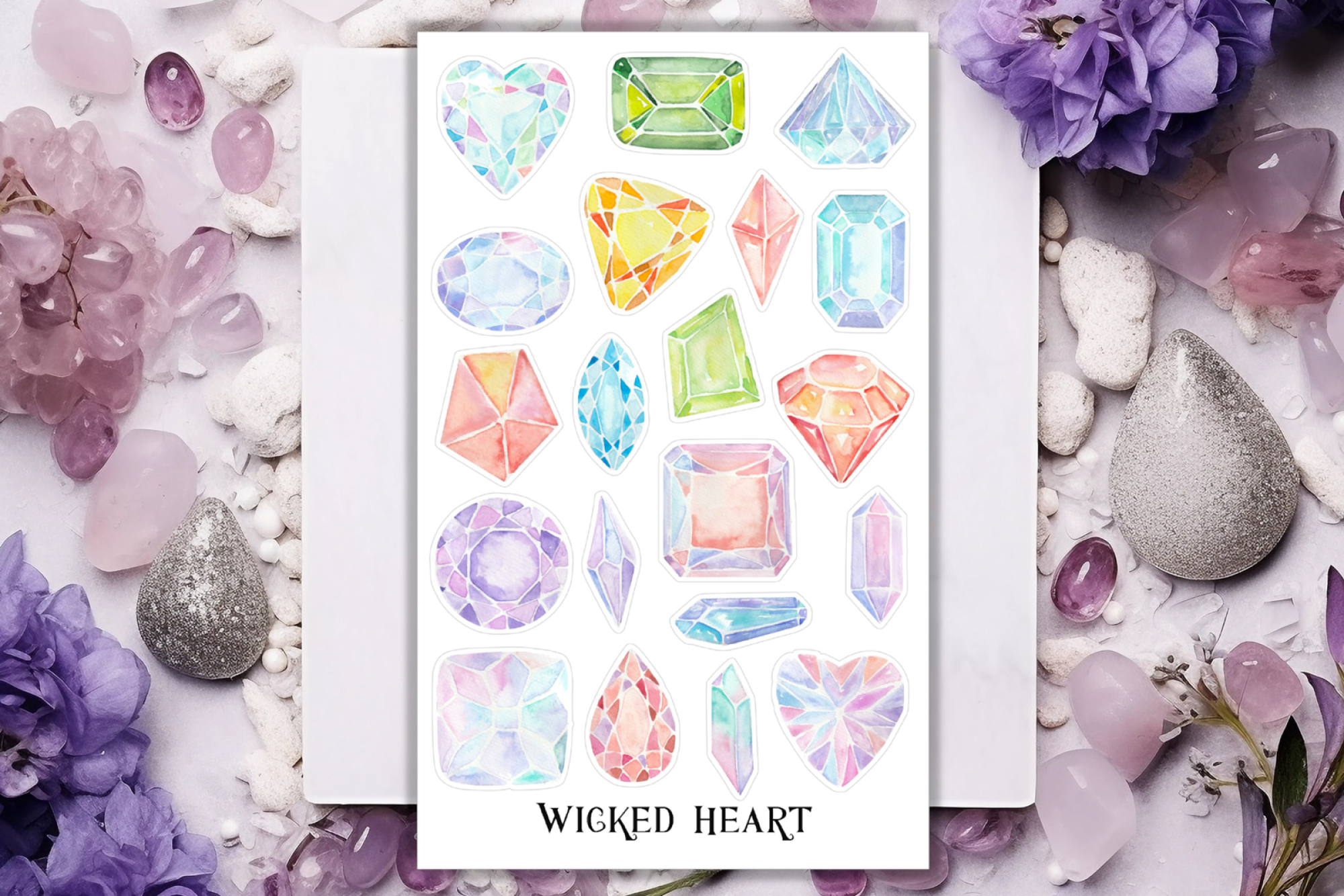 Crystals Sticker Sheet