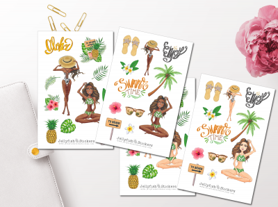 Summer Time Sticker Set