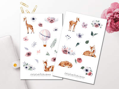 Rehe Sticker Set