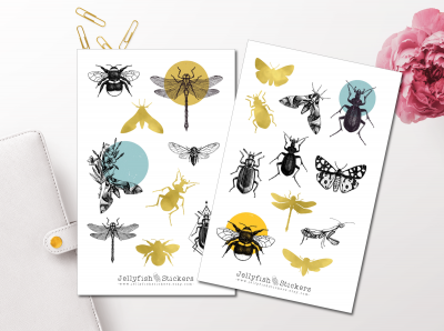 Insekten Sticker Set