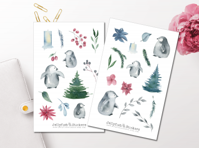 Pinguine Sticker Set